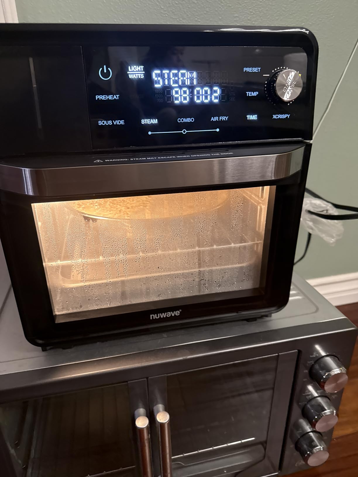 Nuwave Combi Steam Oven, Non-Toxic Stainless Steel Multi-Cooker with Air Fry, Sous Vide, Toast & More, 50-450F Precision, 120 Presets, Moisture Control, 16 quarts customer photo 2