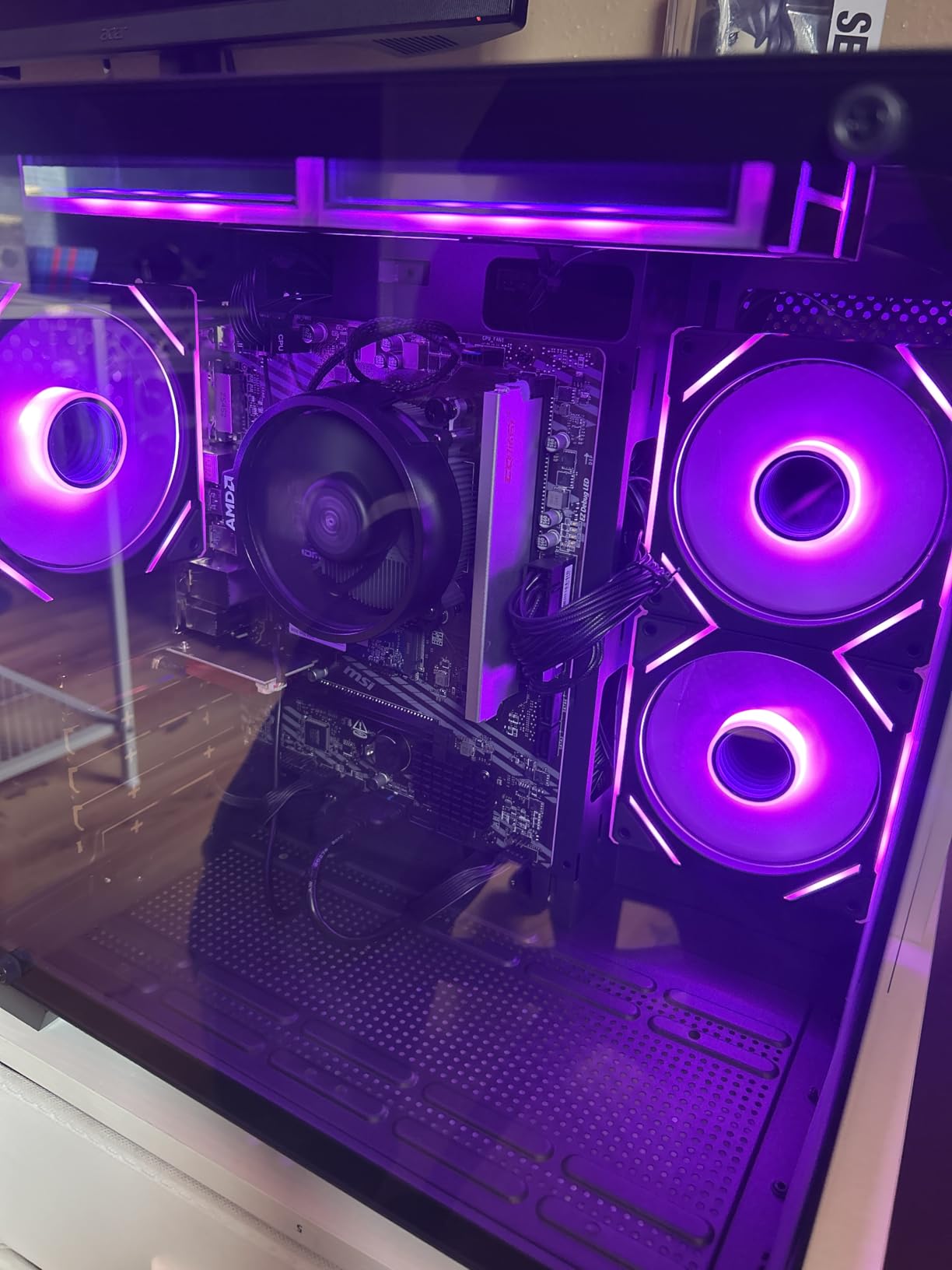 YAWYORE Gaming PC Desktop Computer AMD R5 5600GT 16GB 1TB NVMe Towers WiFi, 16GB DDR4 3200MHz, 1TB M.2 NVMe PCIe, 550W 80PLUS PSU, WiFi BT, Game Design Office Console customer photo 2