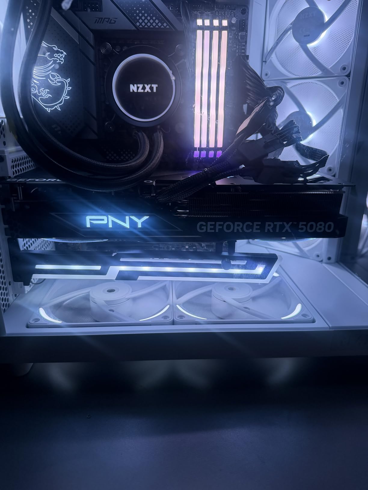 PNY NVIDIA GeForce RTX 5080 Epic-X ARGB OC Triple Fan Graphics Card, 16GB GDDR7, 256-bit, PCIe 5.0, DLSS 4 customer photo 2