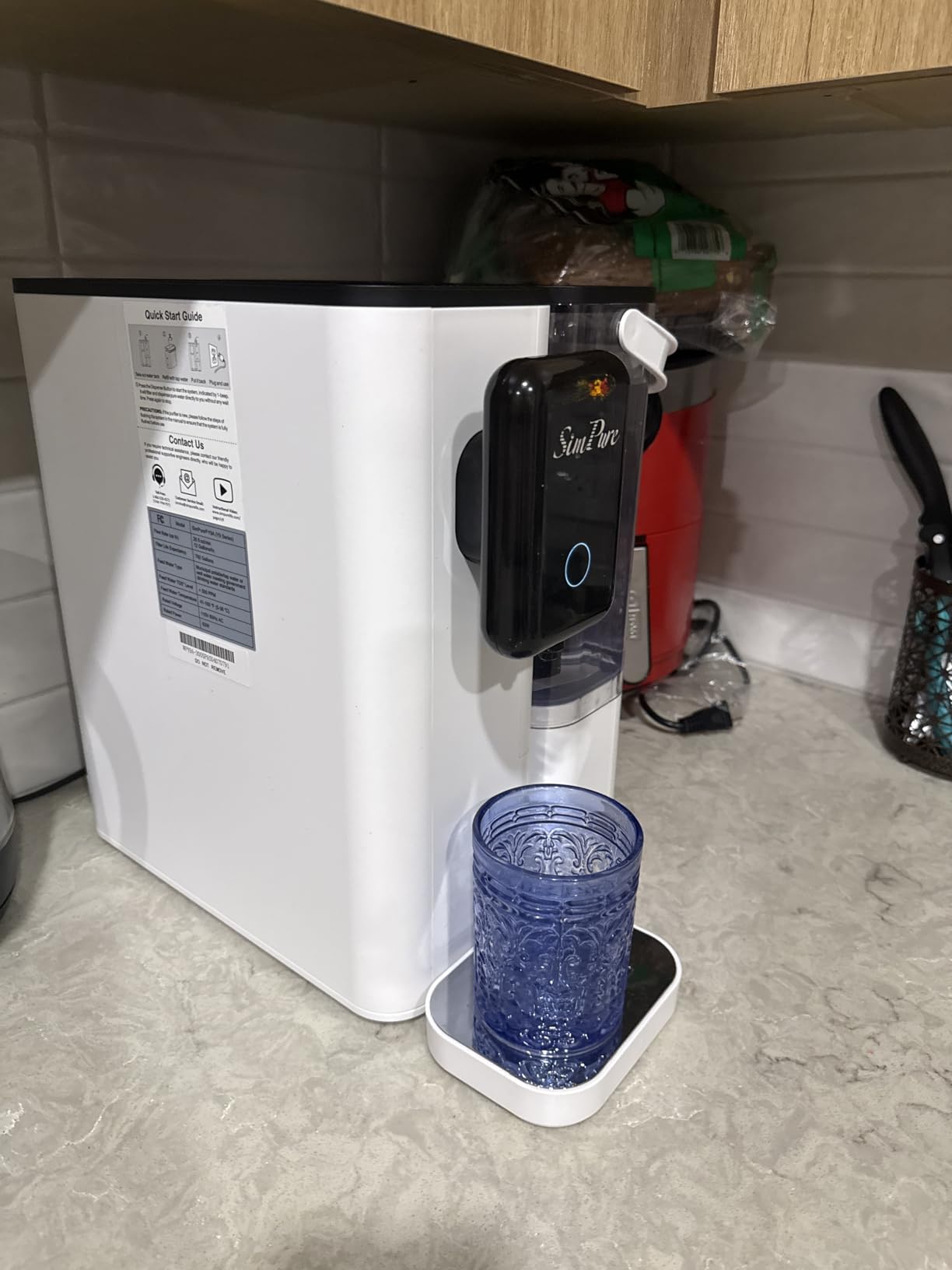 SimPure Y9A UV Countertop Reverse Osmosis Water Filter, Alkaline Remineralization 300 GPD 6 Stage Purification, RO Water Filtration System, Super Fast Filtering Portable Water Purifier customer photo 1