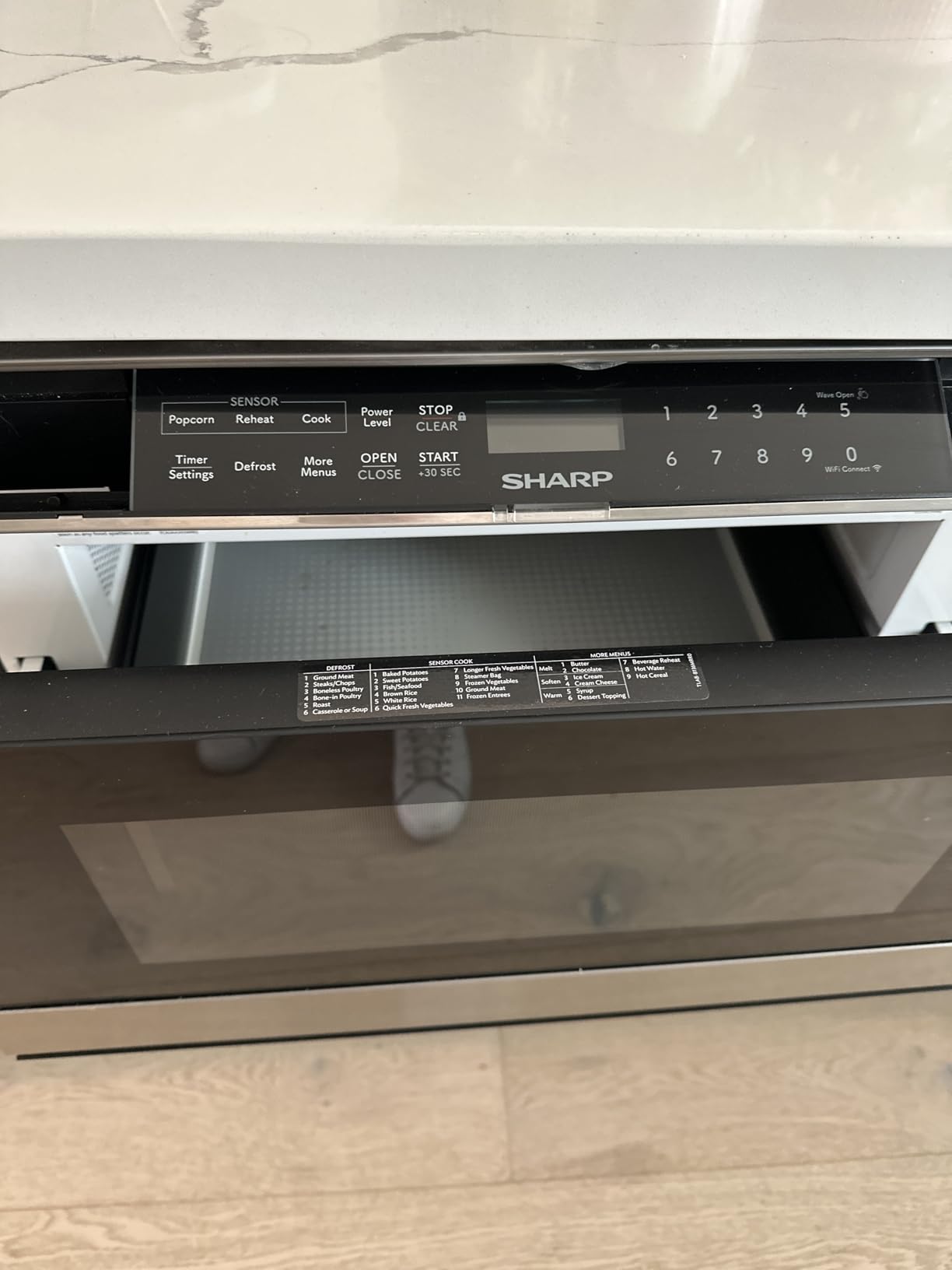 Sharp SMD2479JS 24 in. 1.2 cu. ft. Built-In Smart Microwave Drawer Oven | Easy Wave Open, 950 Watt, Works with Alexa Certified customer photo 1