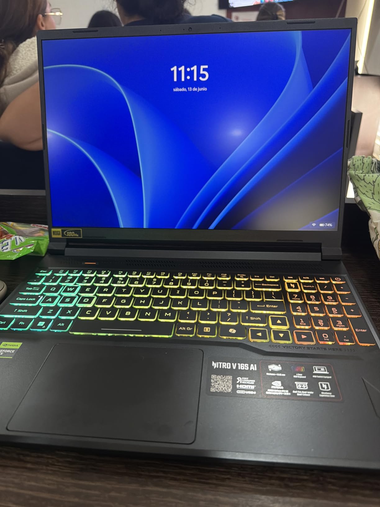 Acer Nitro V 16S AI Gaming Laptop | AMD Ryzen 7 260 Processor | NVIDIA GeForce RTX 5060 Laptop GPU (572 AI Tops) | 16