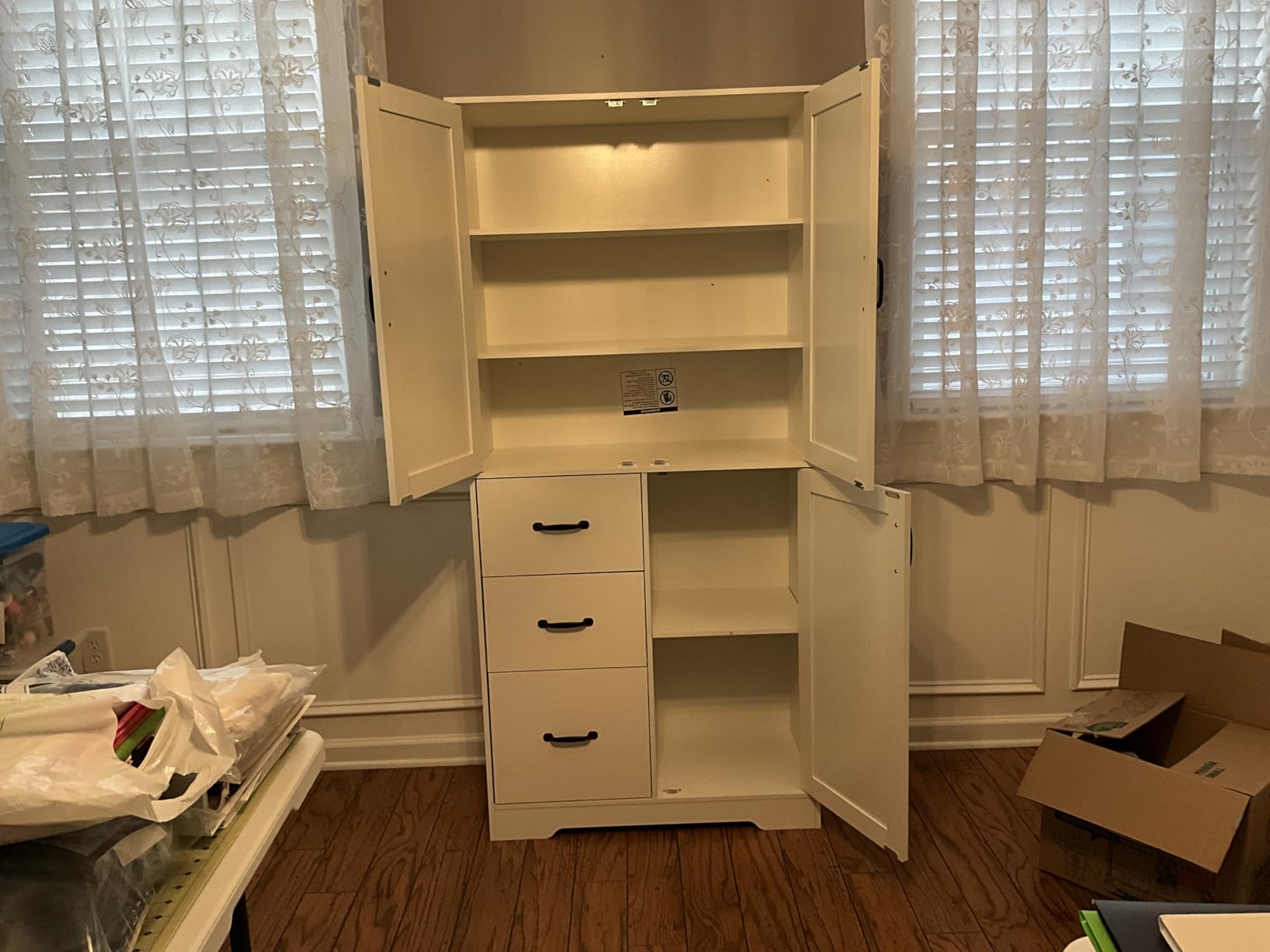 IRONCK Pantry Cabinet, 67.5 inch Tall Storage Cabinet with 3 Doors & Drawers, Farmhouse Kitchen Cabinet with Adjustable Shelves, 5 Tier Freestanding Cupboard for Kitchen customer photo 1