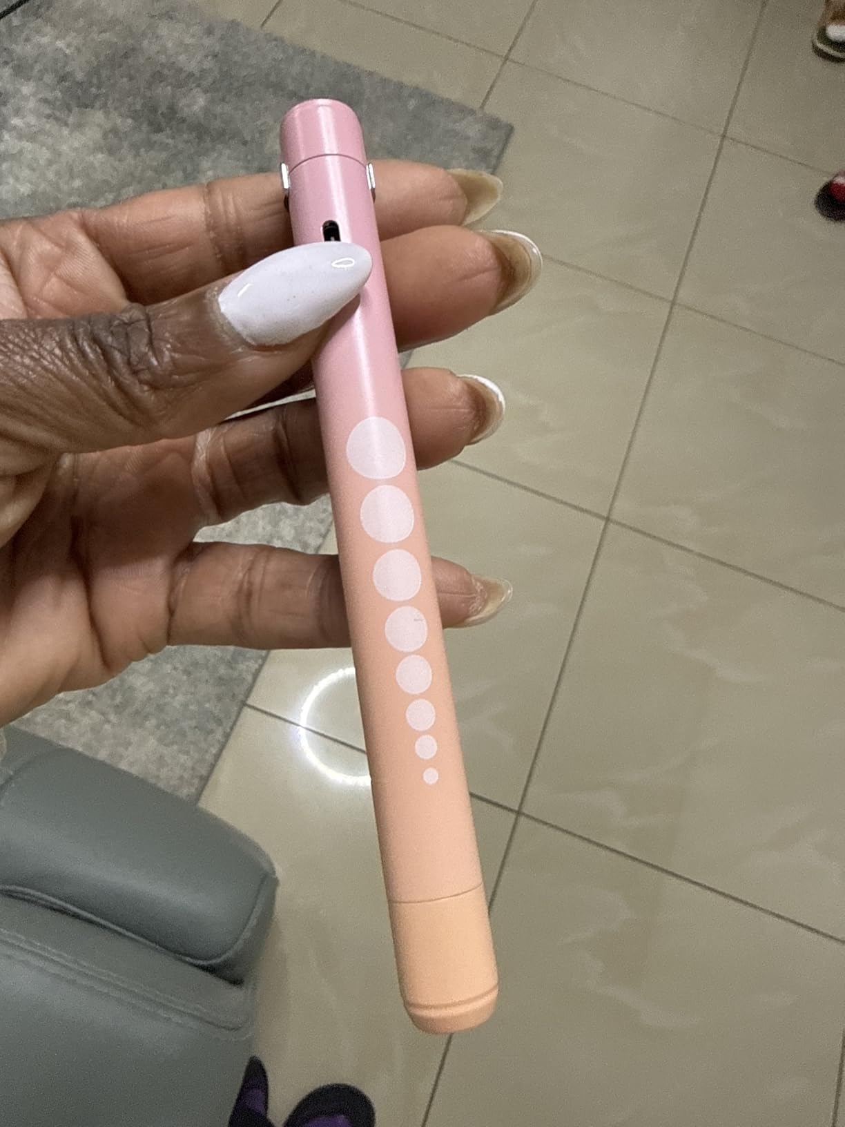 Rechargeable Pen Light for Nurses and Doctors - LED Medical Penlight with USB Charging, Dual Light Modes, Durable Clip - Ideal Gift for Graduation, Night Shift, Clinical Use - Orange Pink Gradient customer photo 1