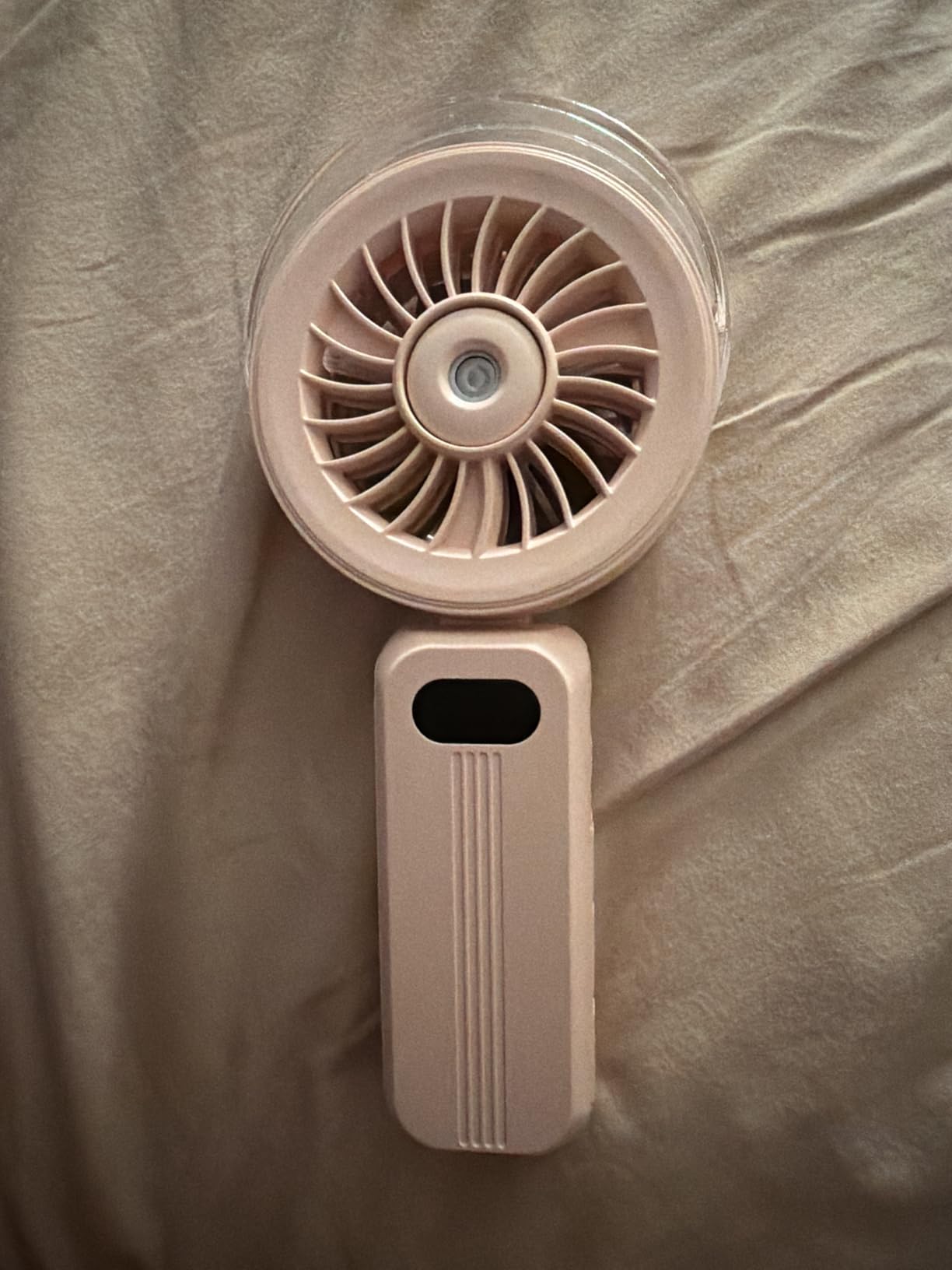 Otlonpe Handheld Misting Fan Portable, Powerful High Speed, Small Personal Rechargeable Cooling Mister Fan Water Spray Mist, 4000mAh Battery Operated for Travel Indoor Outdoor Hand Desk (Black) customer photo 1