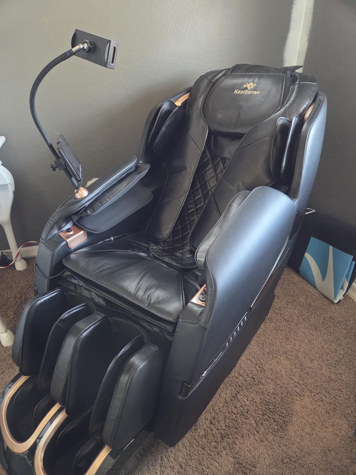 KoziSense A18 Zero Gravity Full Body Massage Chair with Heat | Phone Holder, Bluetooth Speakers, 12 Auto Modes, 6 Manual Modes, Voice Control, Body Scan, Back Chest Calf Heat customer photo 2
