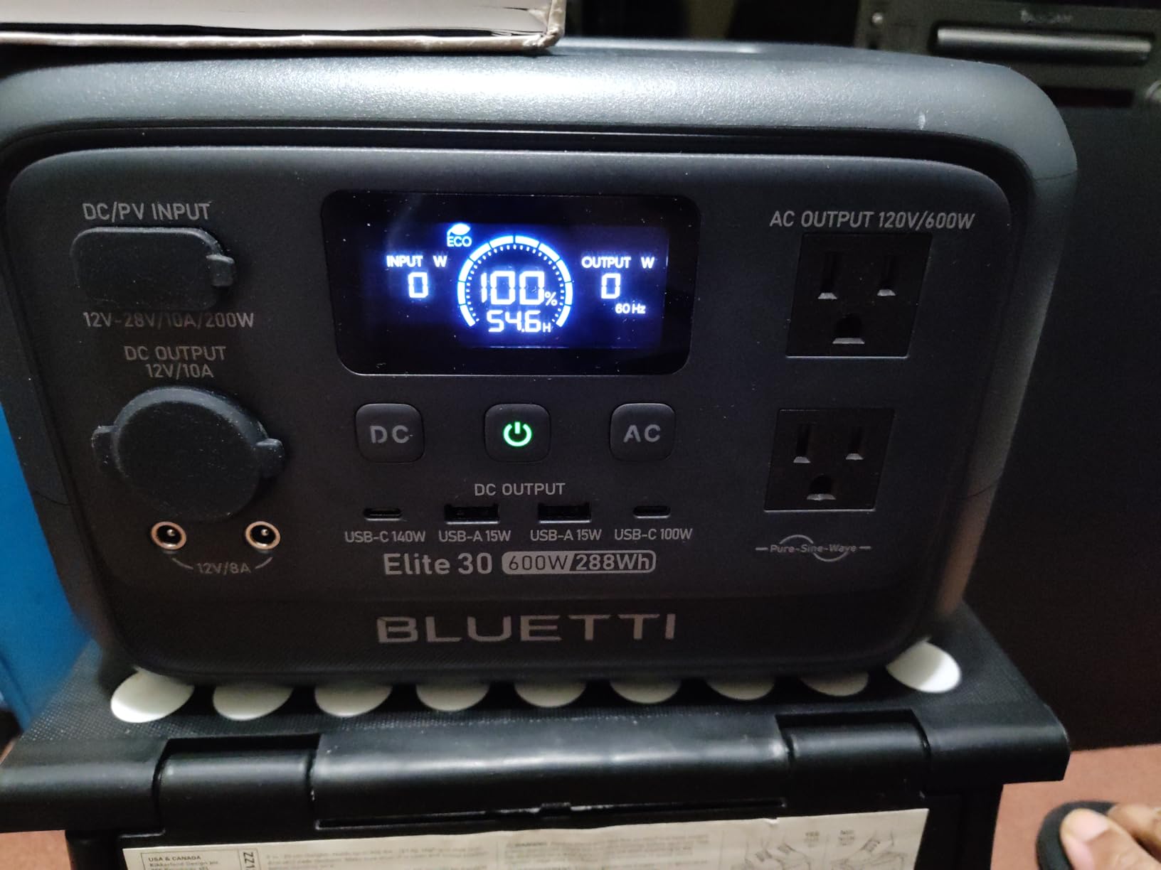 BLUETTI Elite 30 V2 Portable Power Station 600W (Power Lifting 1500W), 288Wh LiFePO4 Battery with 10ms UPS, Emergency Backup Power for Home Blackout, Solar Generator for Camping/Road Trip customer photo 1