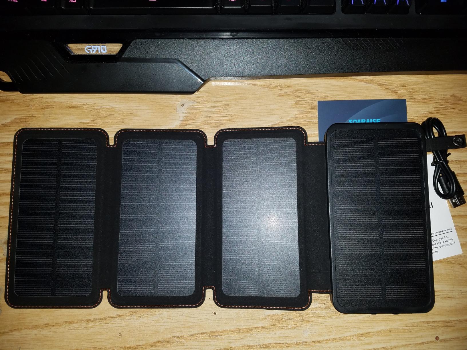 SOARAISE Solar Charger Power Bank - 48000mAh Wireless Portable Charger Built-in 4 Cables and 4 Solar Panels, PD QC 3.0 Fast Charging customer photo 1