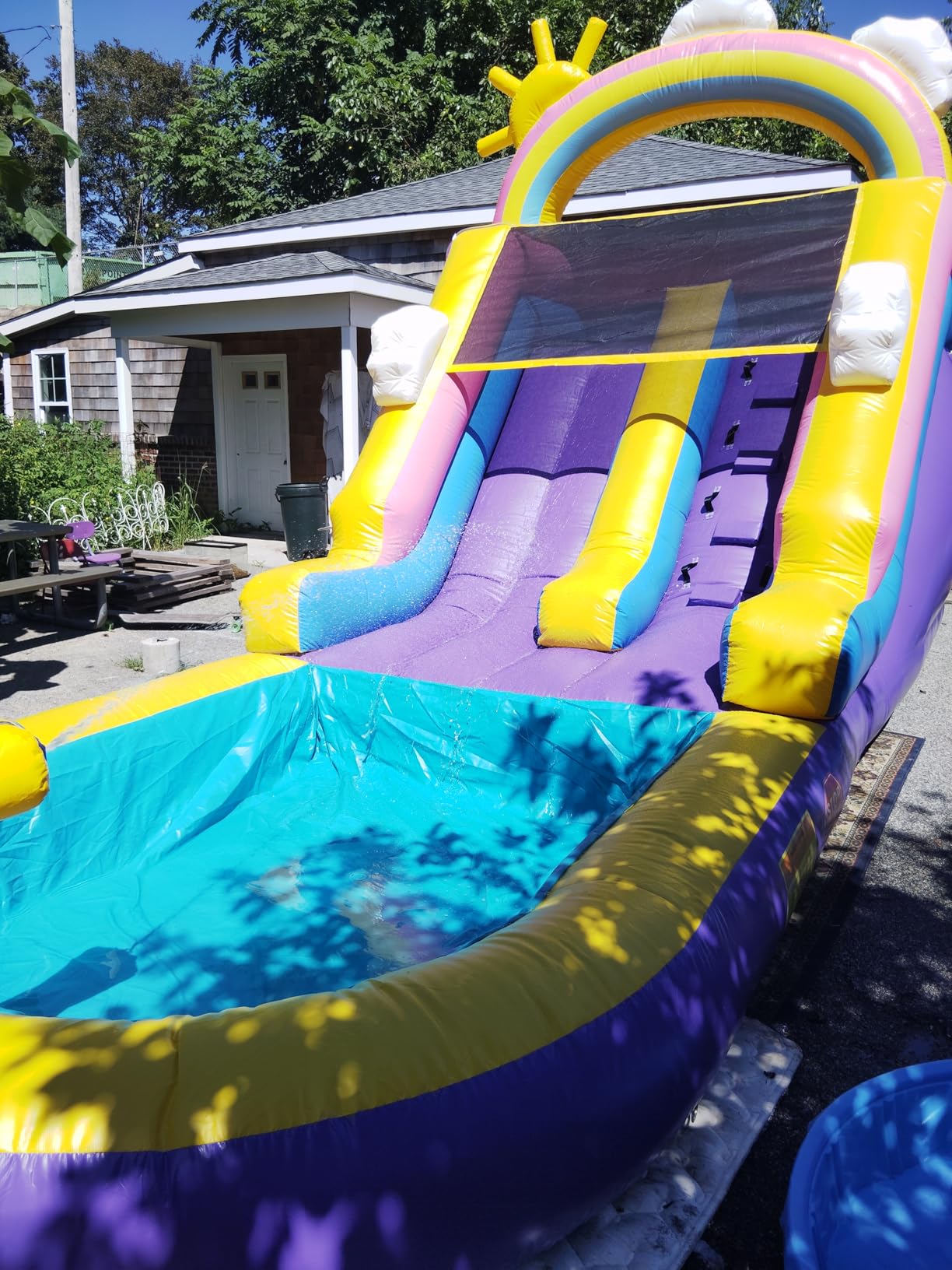 Inflatable Water Slide Commercial Grade: Water Bounce House for Adults and Teenagers - Big Pool, Premium PVC, Wet & Dry, Blower Included - for Backyard Outdoor Birthday Party, Dolphin Style customer photo 2