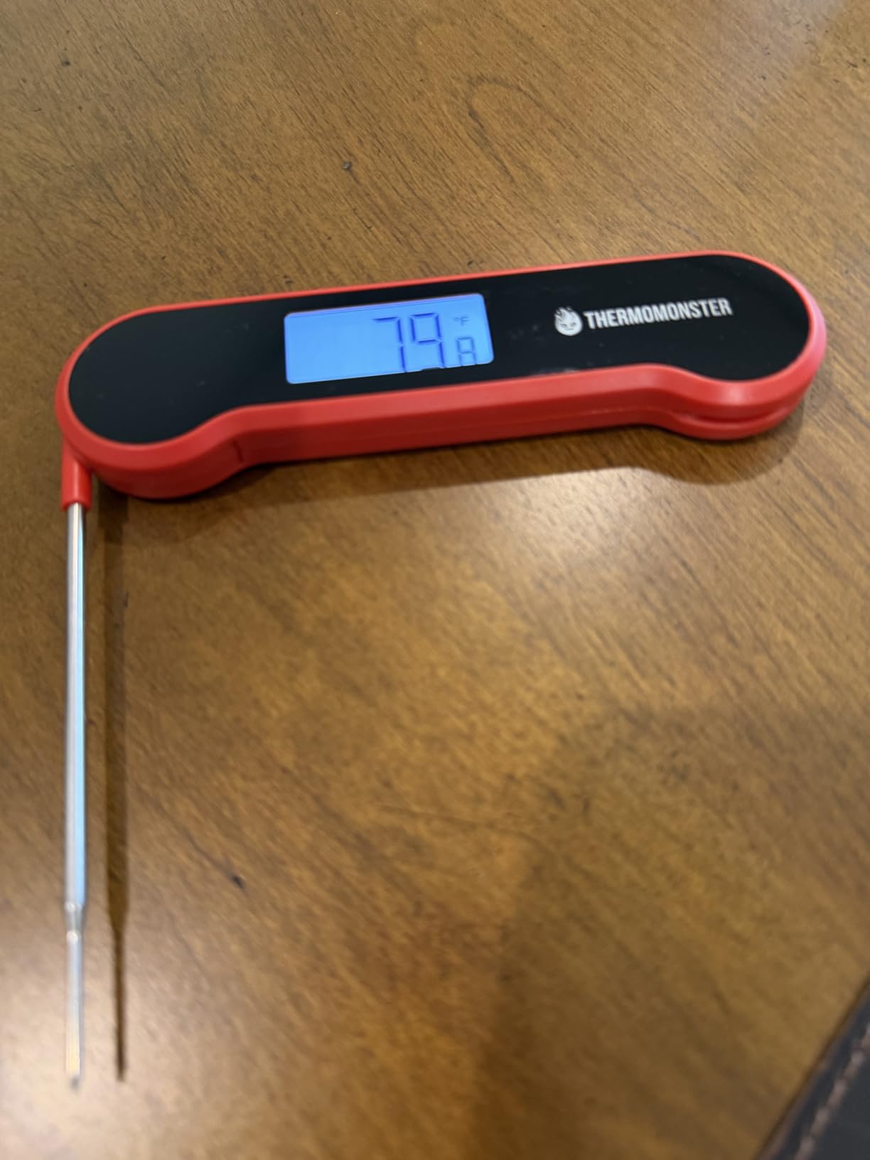 0.5 Sec Instant Read Meat Thermometer Digital with 0.5F Precision, Food Thermometer for Cooking Kitchen Gadgets, Oven Grill Candy BBQ Essentials Accessories, Gifts for Him Dad Men Birthday, Red customer photo 2