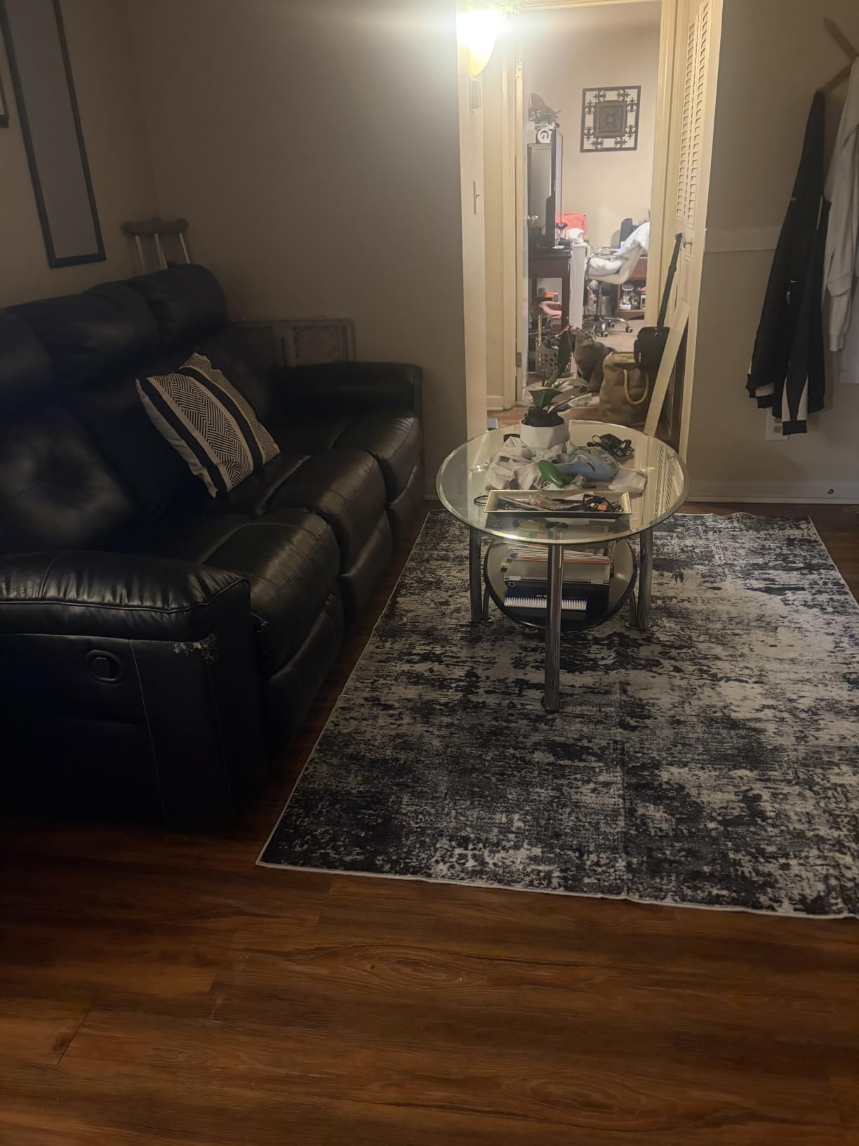 5x7 Area Rug Living Room: Modern Washable Indoor Carpet Black | For Bedroom Dining Room Farmhouse Nursery Hallway Office, Modern Abstract, Machine Washable, Non-Slip, Stain Resistant, Indoor customer photo 1
