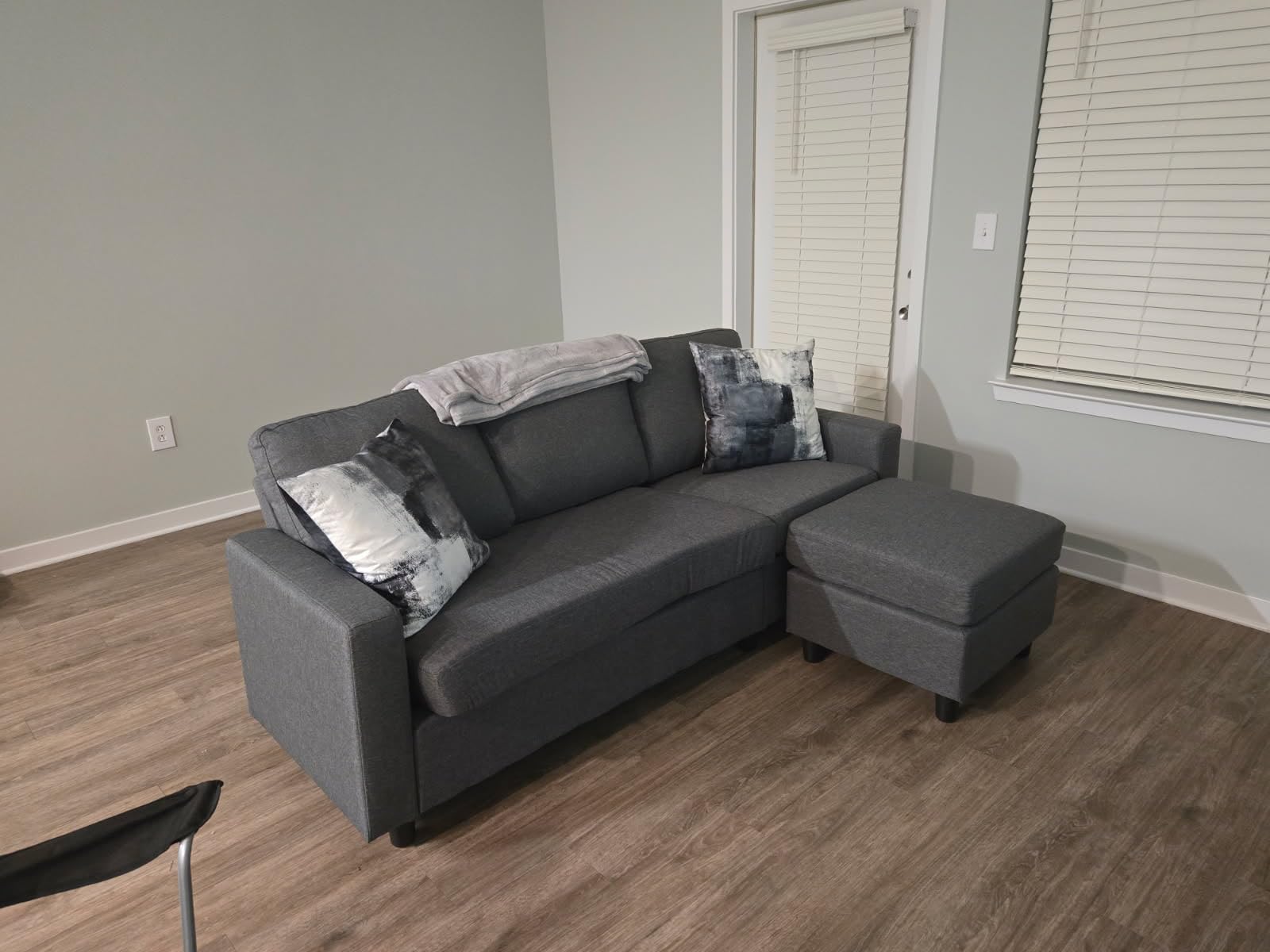 Best Choice Products Modern Loveseat Sofa for Living Room, Corduroy Recliner, Removable Cover, Spring Cushions, Solid Wood Frame, Easy Assembly for Small Spaces, 82in - Ivory customer photo 2