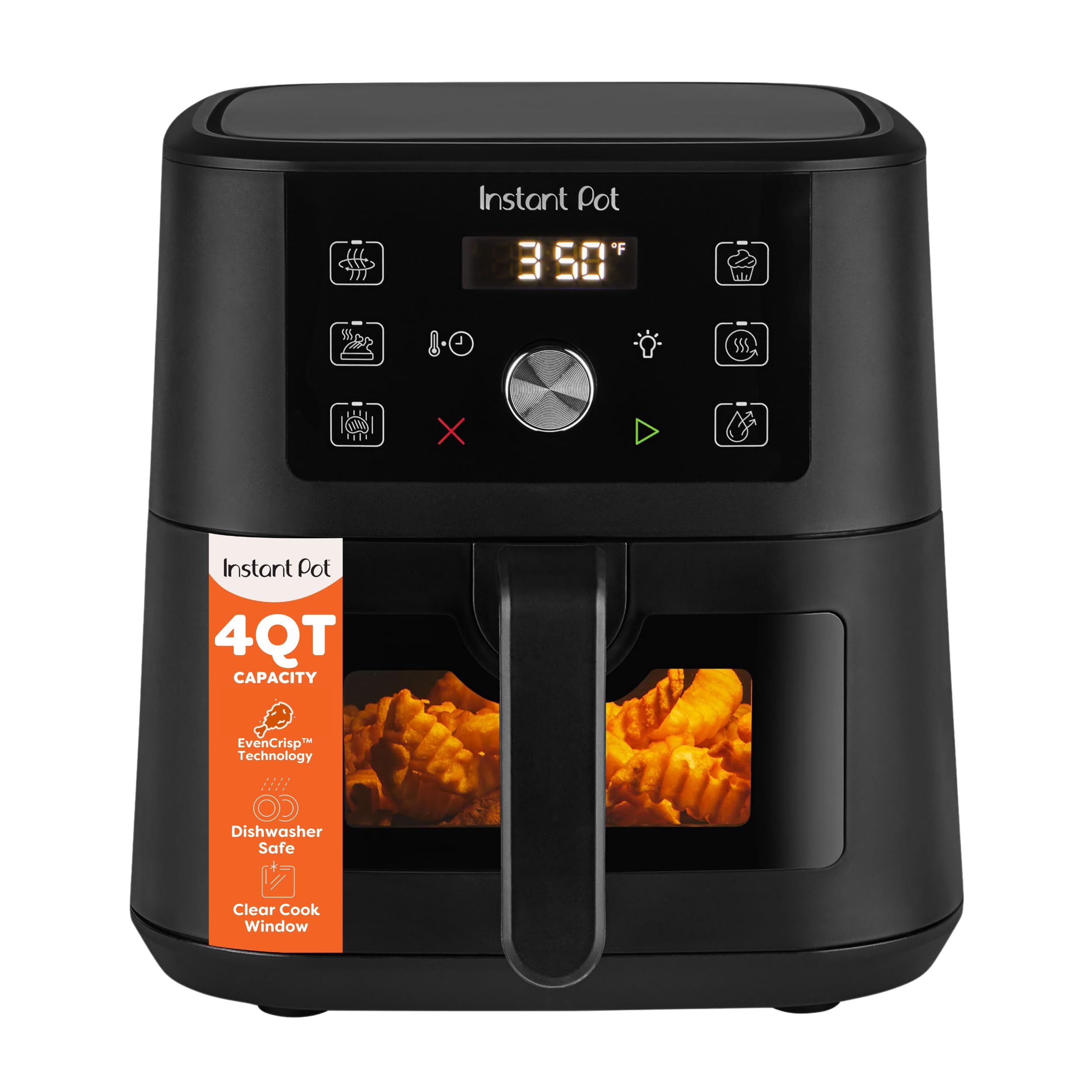 Instant Pot 4Qt Vortex 6-in-1 Mini Air Fryer, Custom Program Options, Air Fry, Broil, Roast, Dehydrate, Bake, Reheat, Black, 4 Quarts customer photo 1