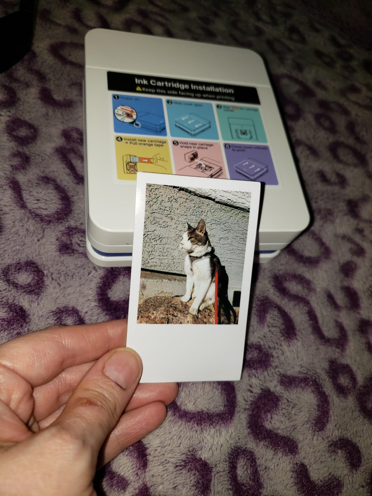 Nelko Photo Printer, 2x3 Portable Wireless Smartphone Printer, PP01 Mini Color Instant Inkjet Printer, Sticky-Back Photos, Bluetooth Compatible with iOS and Android, App Editing, White customer photo 1