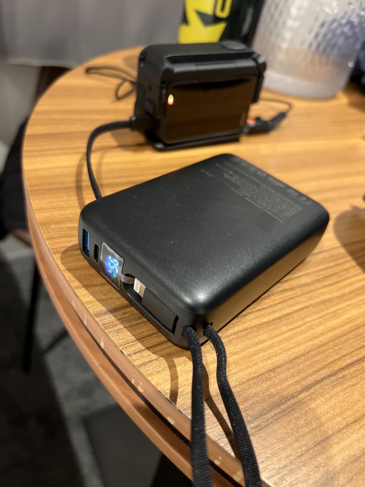 Portable Charger 50000mAh Power Bank,Portable Phone Charger with 2 Built in Cables,22.5W Fast Charging Travel Essentials Battery Pack for iPhone/iPad/MacBook/Android/Samsung Galaxy,Carbon Black customer photo 1