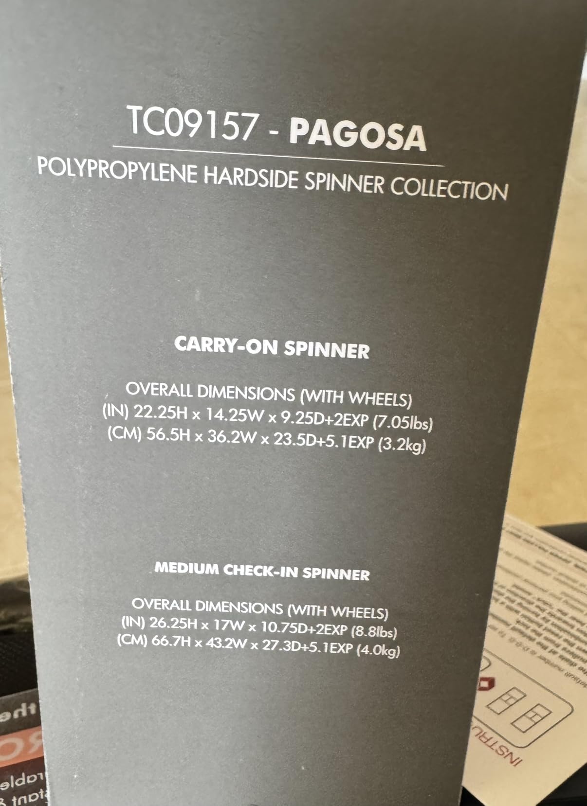 Traveler's Choice Pagosa Hardshell Expandable Luggage with Spinner Wheels, Latte Beige, 3-Piece Set (22/27/30) customer photo 2