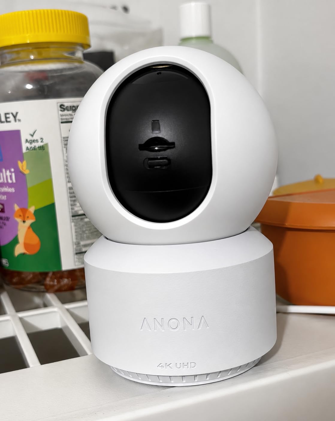 Anona Pano 4K UHD Indoor Camera, Pet/Dog/Baby Security Camera with Phone App, 360° Pan-Tilt, 2.4G/5G Dual-Band Wi-Fi 6, Auto-Tracking, Person/Pet/Baby Crying Detection, Privacy Mode, Two-Way Audio customer photo 1