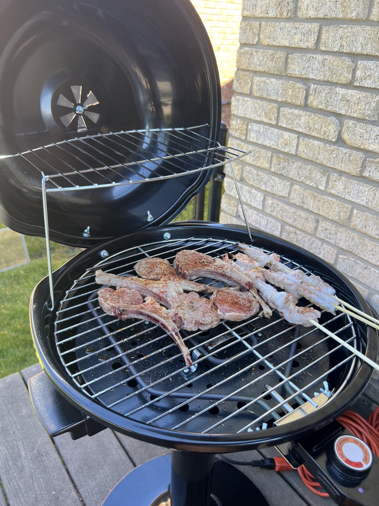 Techwood Indoor/Outdoor Electric BBQ Grill, 1600W Portable Removable Stand Grill customer photo 2