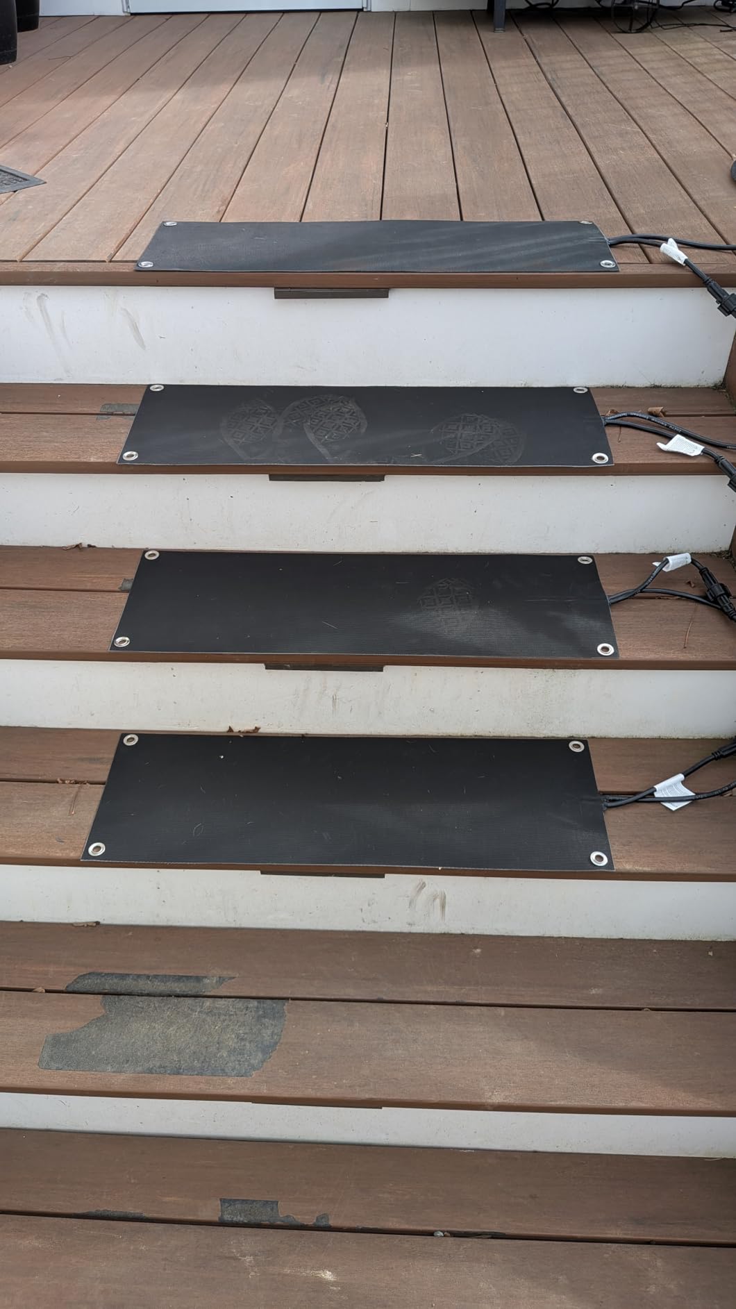 3 Pcs Heated Snow Melting Mats,10x30 in No-Slip Rubber Heated Outdoor Mats | Snow and Ice Melting Mats for Winter Outdoor Stairs, Steps, Doorways,Walkways, Driveway, 2 in/h Melting Speed customer photo 2