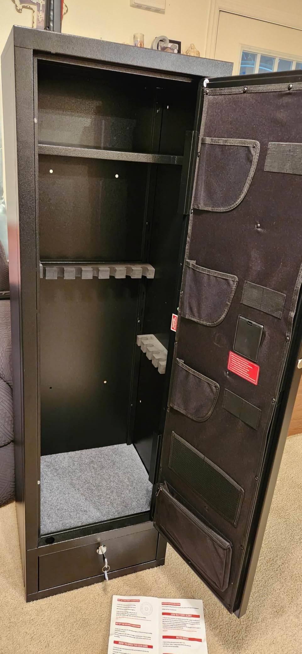 KAER 18-20 Gun Safe Gun Cabinet Large Gun Safes for Rifles and Pistols Rifle Safe for Home High Capacity Electronic Gun Cabinets for Rifles and Shotguns with Drawer, Removable Shelf customer photo 2