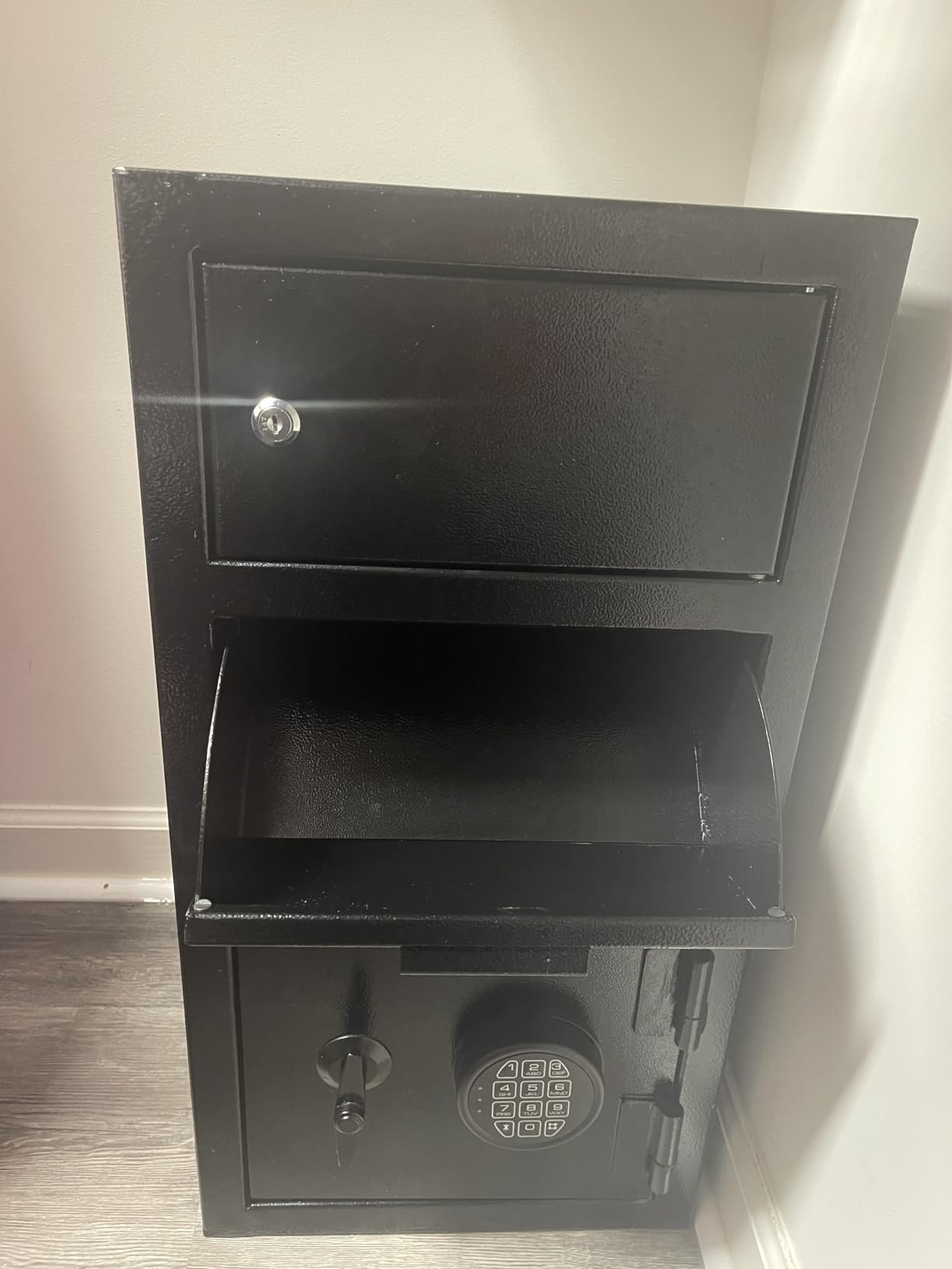 KAER 9.5 CuFt Drop Safe for Business, Cash Safe with Drop Slot, 116 lbs Heavy Duty Money Safe Box with Deposit Slot, Anti-Theft Safety Boxes for Home Floor Safe, Quick Access Digital Keypad Keys customer photo 1