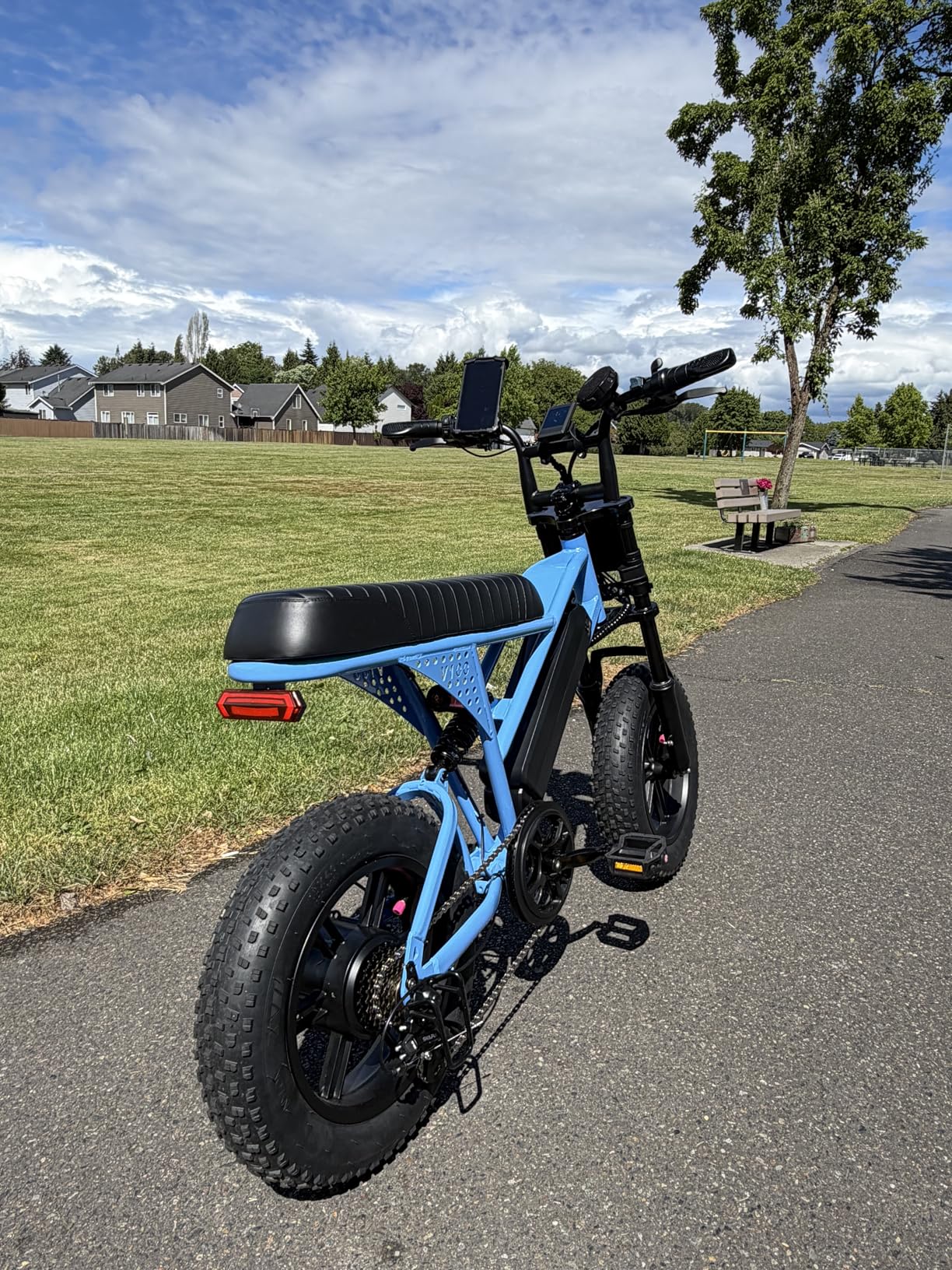 ESKUTE V100 Electric Bike for Adults, Electric Dirt Bike 1500W Peak Motor, All Terrain Dual Suspension E Bike 20+MPH Top Speed, Ebike Up to 60 Miles Range, 16