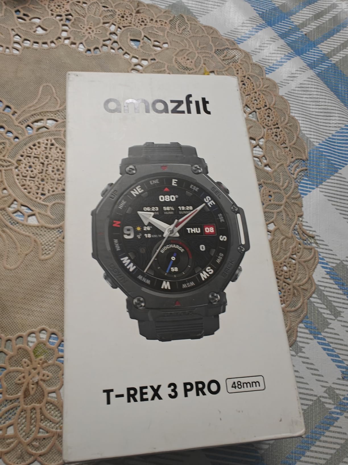 Amazfit T-Rex 3 Pro Outdoor Smart Watch 48mm Sapphire AMOLED Display, Ti Bezel, Dual Band GPS, Offline Maps, 25 Days Battery, Built-in Flashlight, 10 ATM, 180+ Sports Mode for Android & iPhone, Black customer photo 1