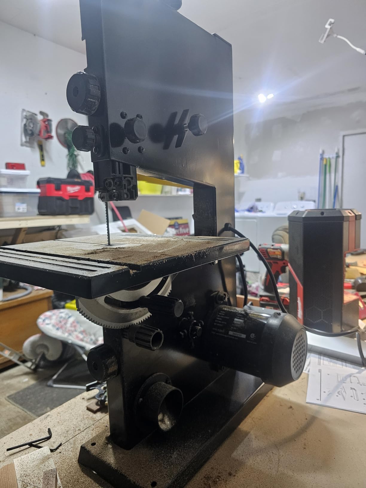 Woodskil 10 Inch Dual Speed Band Saw with Stand, 4.3A 2360/3000 FPM Benchtop Bandsaw with Quick Tension System and Quick Tool-Free Doors for Hard & Soft Woodworking, DIY customer photo 2