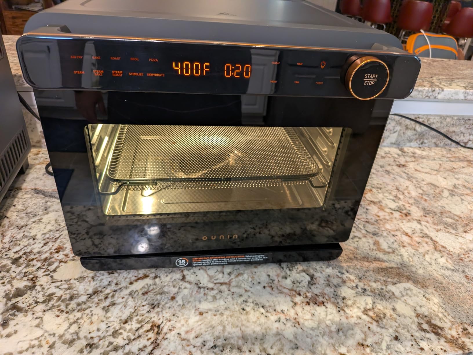 OUNIN 24L Steam and Air Fryer Combo Countertop Oven,11-in-1 Convection Baking and Steam,Bake,Broil,Dehydrate,304 Stainless Steel,Fast Cooking with Precise Electronic Temperature Control,for Gifting customer photo 1
