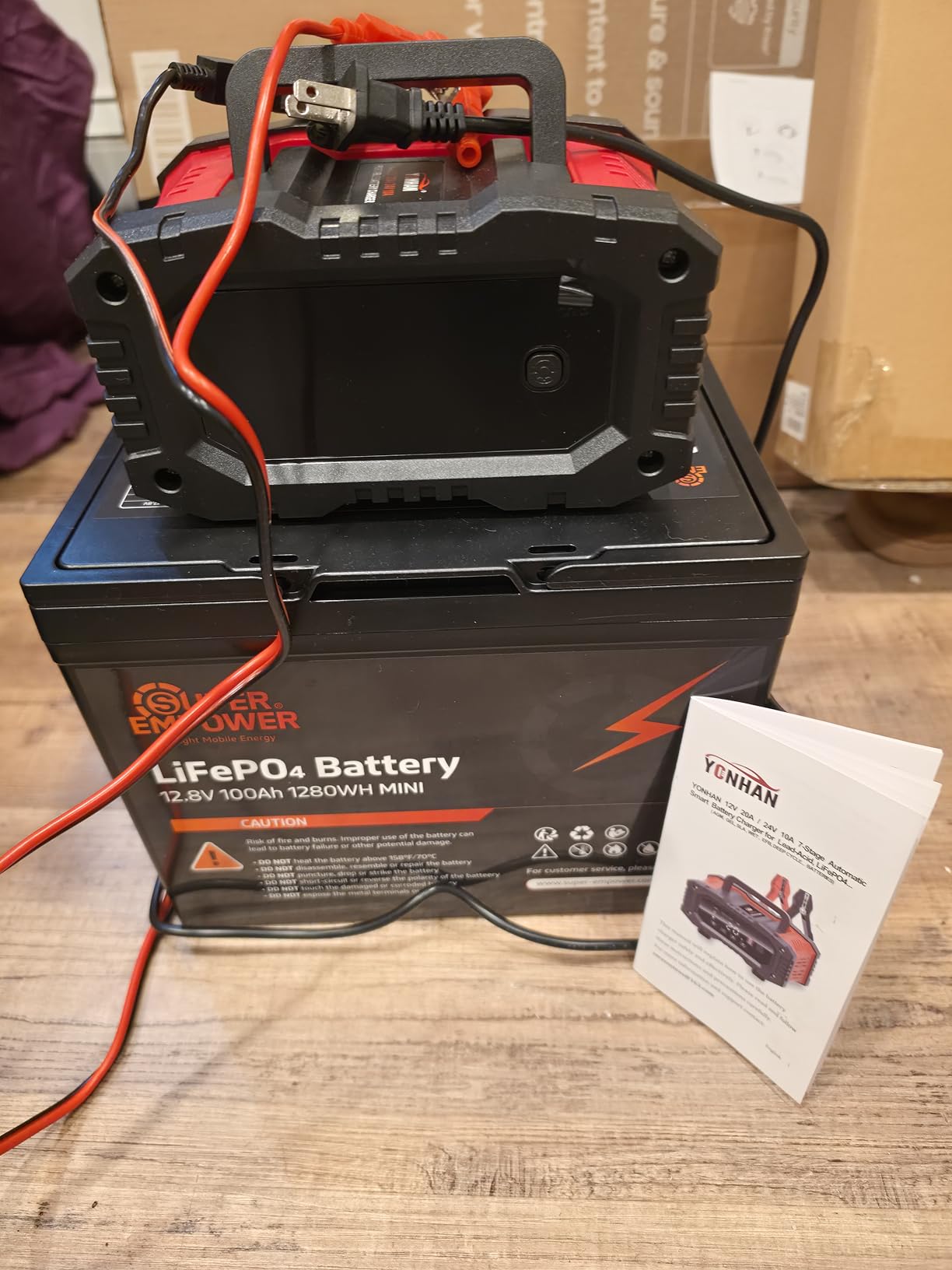12V 100Ah LiFePO4 Lithium Battery, BCI Group 24 Deep Cycle Solar Battery with Low-Temp Protection, 100A BMS, 1280Wh, 15000 Cycles, 10-Year Lifespan for RV, Marine, Trolling Motor, Solar Use customer photo 1