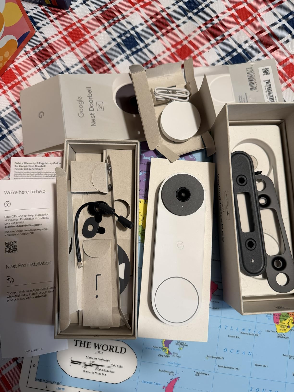 Nest Doorbell (Wired, 3rd Gen) - 2K Video and Gemini, Live View, Night Vision, 2-Way Audio - Works with Google Home - 2025 Model - Snow customer photo 2