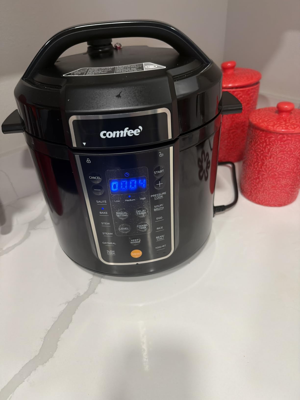 COMFEE' 7-in-1 Small Electric Pressure Cooker, Slow Cooker, Steamer, Sauté, Sous Vide, Warmer, Multi Cooker with Natural Ceramic Coated Non-Stick Pot, 3 Quarts customer photo 2
