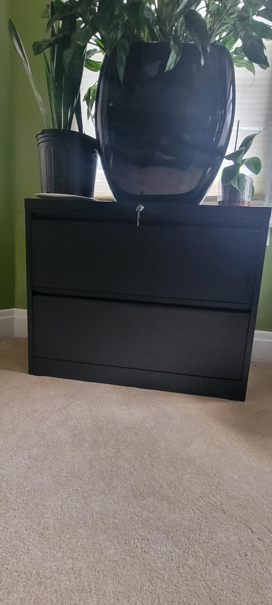 4 Drawer Lateral File Cabinet with Lock Heavy Duty Large Metal Filing Cabinet Home Office Cabinets Wide Steel Cabinets for Legal/Letter Size, Assembly Required customer photo 2