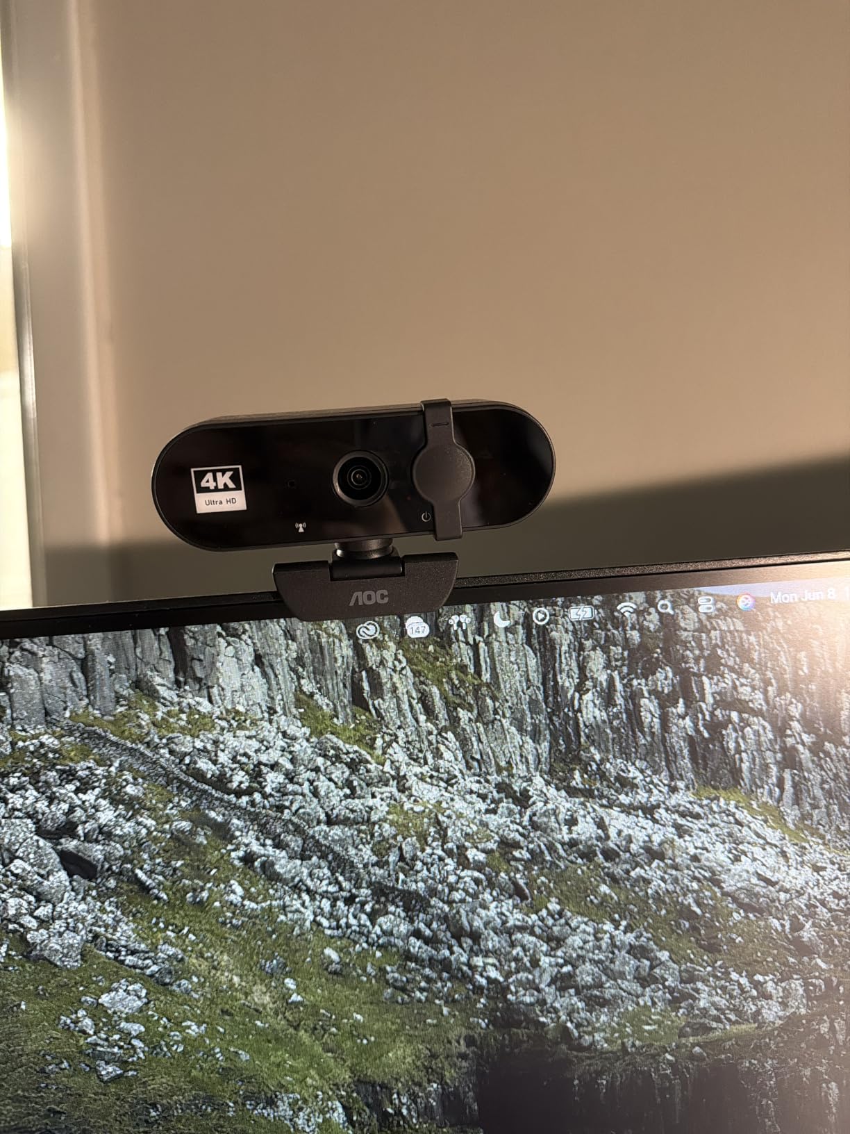 AOC 4K Webcam for PC, Streaming Computer Camera with Noise-Canceling Mic customer photo 2