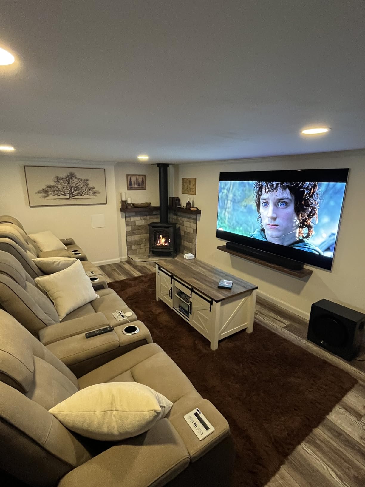 Signature Design by Ashley Next-Gen DuraPella Urban L-Shaped Faux Leather Modular 6-Piece Power Reclining Sectional with Adjustable Headrest, USB Charging Ports, Console and Storage, Beige customer photo 2