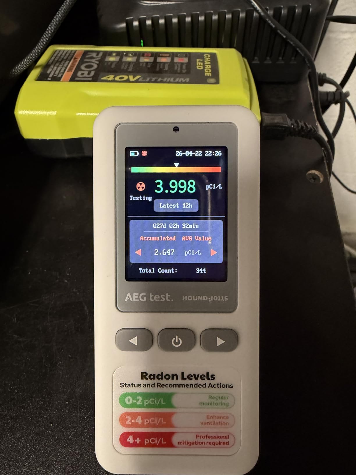 HOUND-1011S Portable Radon Detector, High-Accuracy Sensor for Home, Lightweight, Audible & Visual Alarms, Long-Term Monitoring, Easy-to-Use Radon Tester in pCi/L or Bq/m3 for Basement customer photo 2