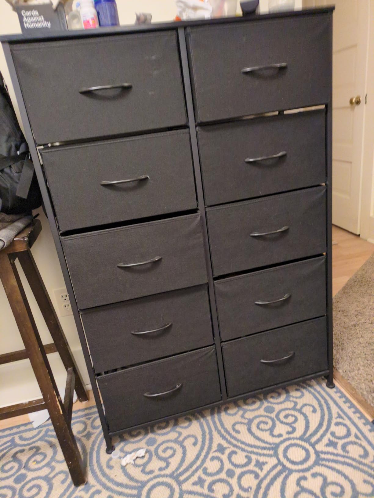 DUMOS 8 Drawer Dresser for Bedroom, Fabric Storage Organizer with Sturdy Metal Frame, Wooden Top Chest of Drawers for Closet Entryway Guest Room, Grey customer photo 2