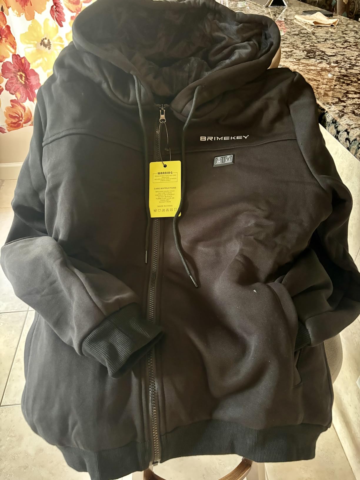 Heated Hoodie for Men Women with Fleece Lining Fast Charge 20000mAh Battery Zip Heated Sweatshirt Electric Hoodie customer photo 2