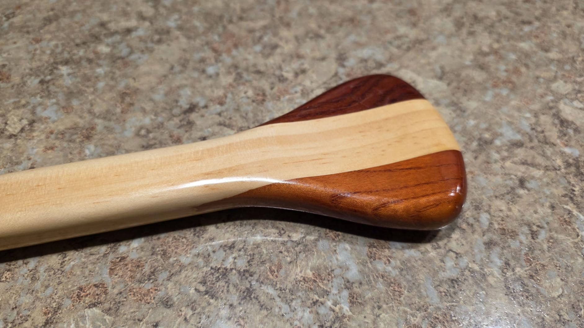 Wooden Canoe Paddle with Ergonomic Palm Grip and Anti-Collision Edge, Floating Wood Canoe Boat Paddle customer photo 2