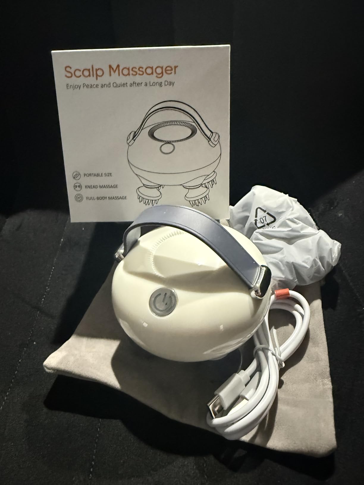 Scalp Massager, Head Massager Scalp with Tangle-Resistant Design, Portable Head Massager, Hair Massagers with 12 Massage Heads, 3 Modes, Mothers Day Gifts, Father Day Gifts for Mom, Dad customer photo 1