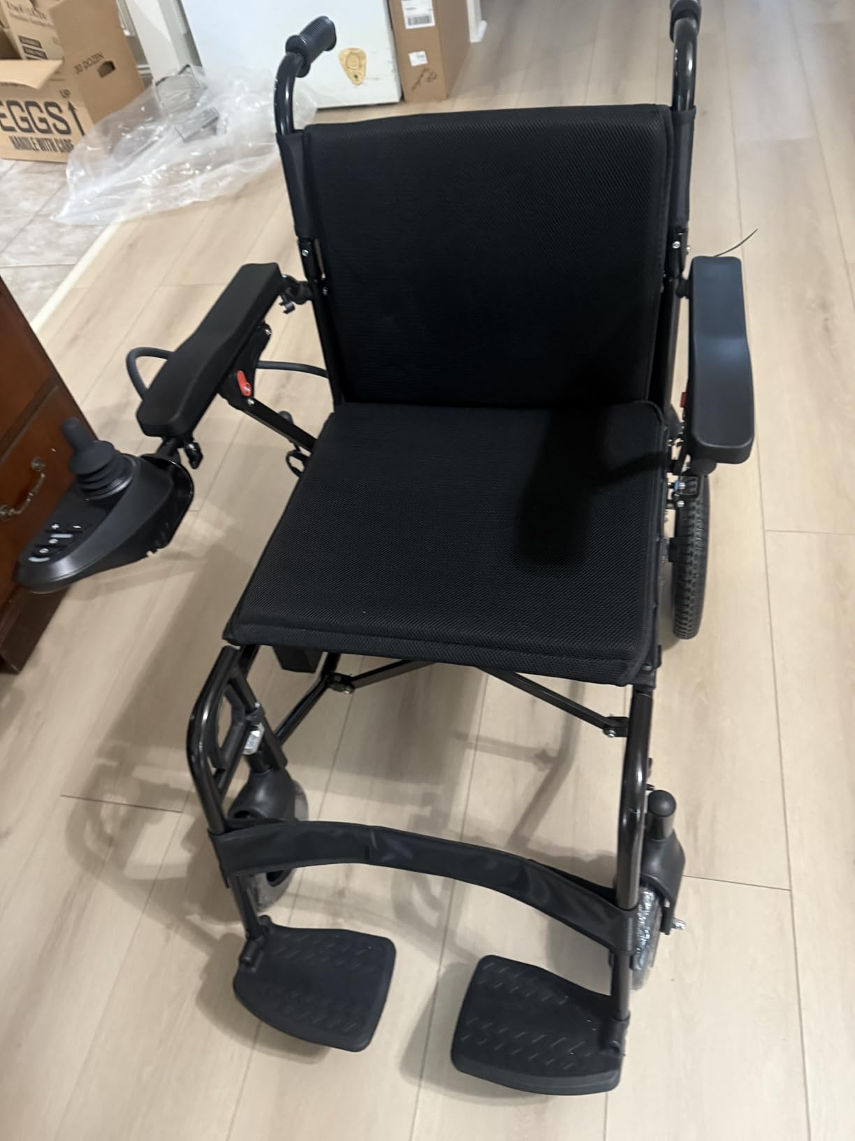 Foldable Electric Wheelchair for Adults Senior Support 265 LBS, Dual Peak 650W Motors Motorized Wheelchair, 240Wh Removable Li Battery, Airline-Approved Travel Chair 5-Speed Control - FDA customer photo 2