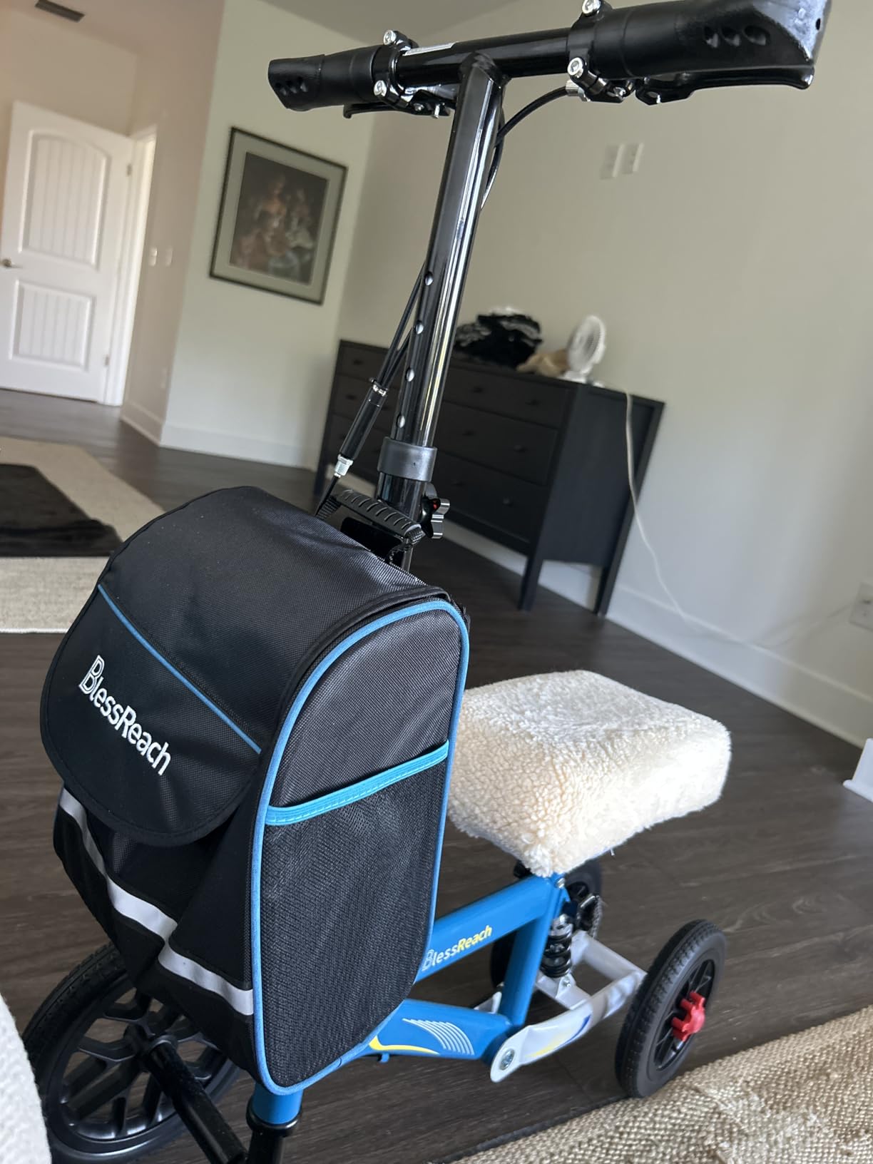 BlessReach All Terrain Knee Walker Scooter for Adults for Foot Injuries | 300lbs Foldable Leg Knee Scooter, 11