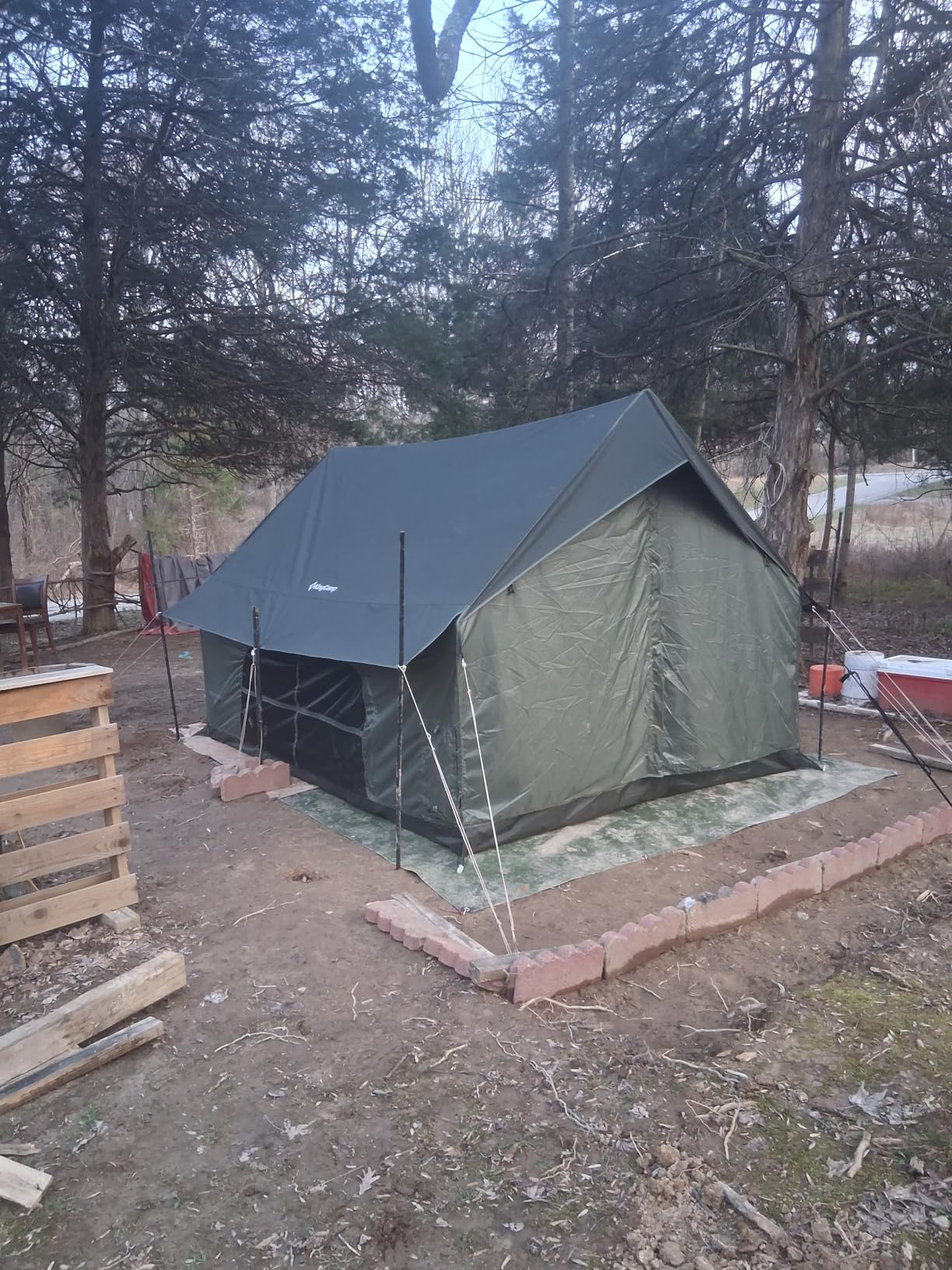 KingCamp Camping Tent with Floor 6-8 Person, Canvas Hot Tent with Stove Jack, Waterproof & Windproof Cabin Tent for Family Camping & Outdoor Parties customer photo 2