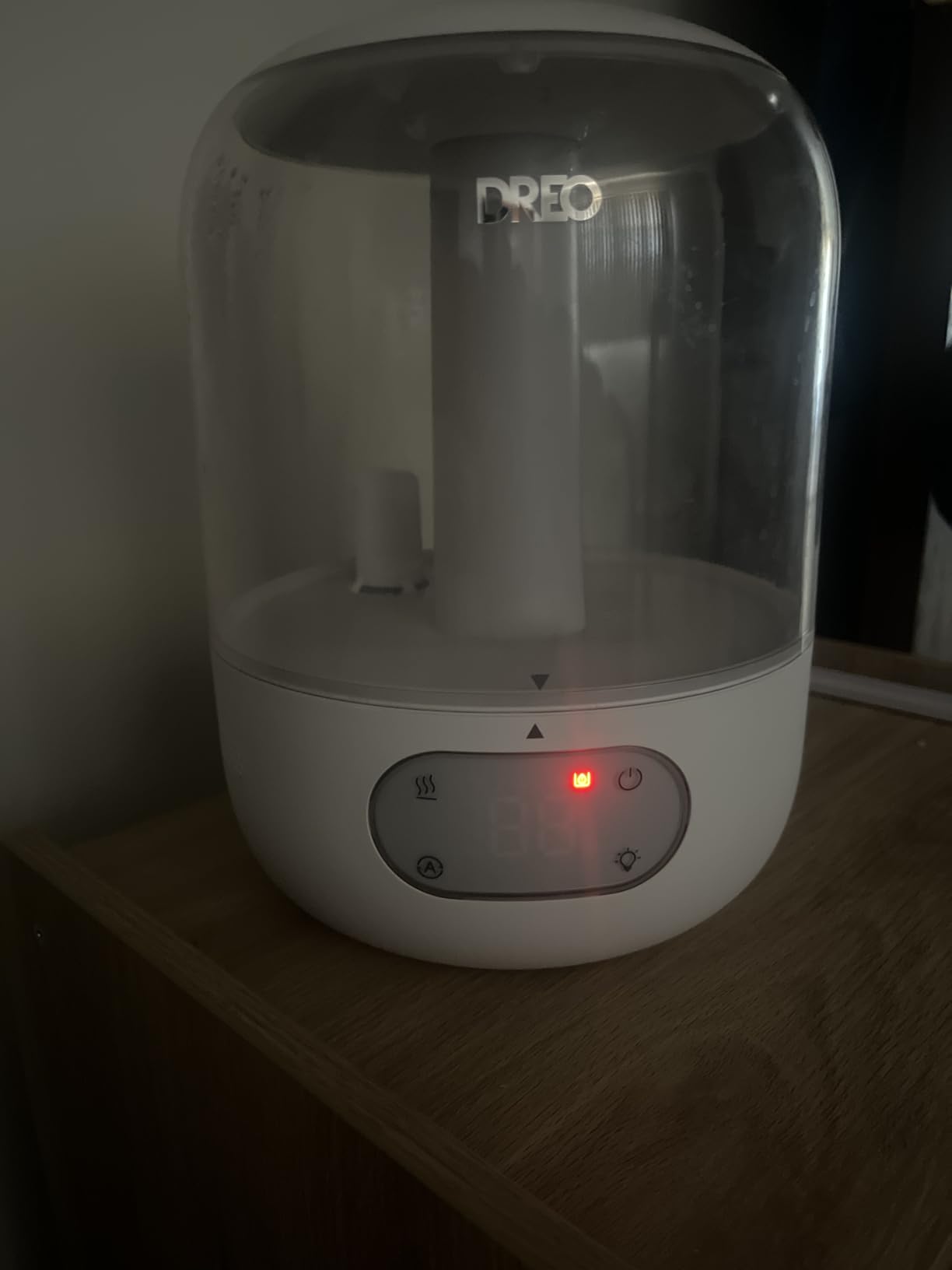 DREO Humidifiers for Bedroom, 3L Top Fill 30H & 26dB Quiet Runtime for Large Room, Cool Mist Ultrasonic Humidifier with Humidity Sensor, Night Light for Home, Baby, Nursery, Plants, New Edition customer photo 1