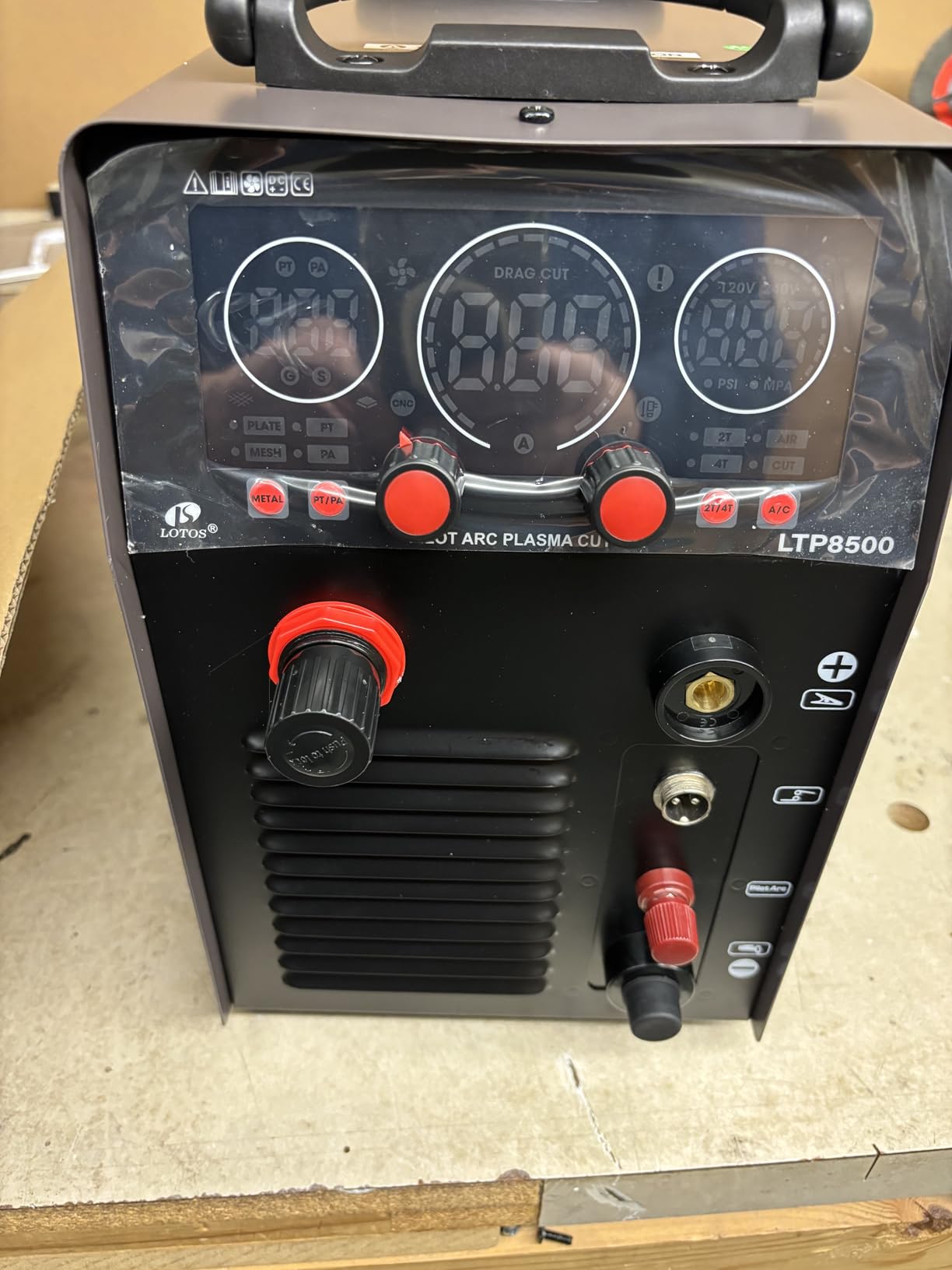 LOTOS LTP8500 85A HF Pilot Arc Plasma Cutter, Drag-Cut Enabled, 1