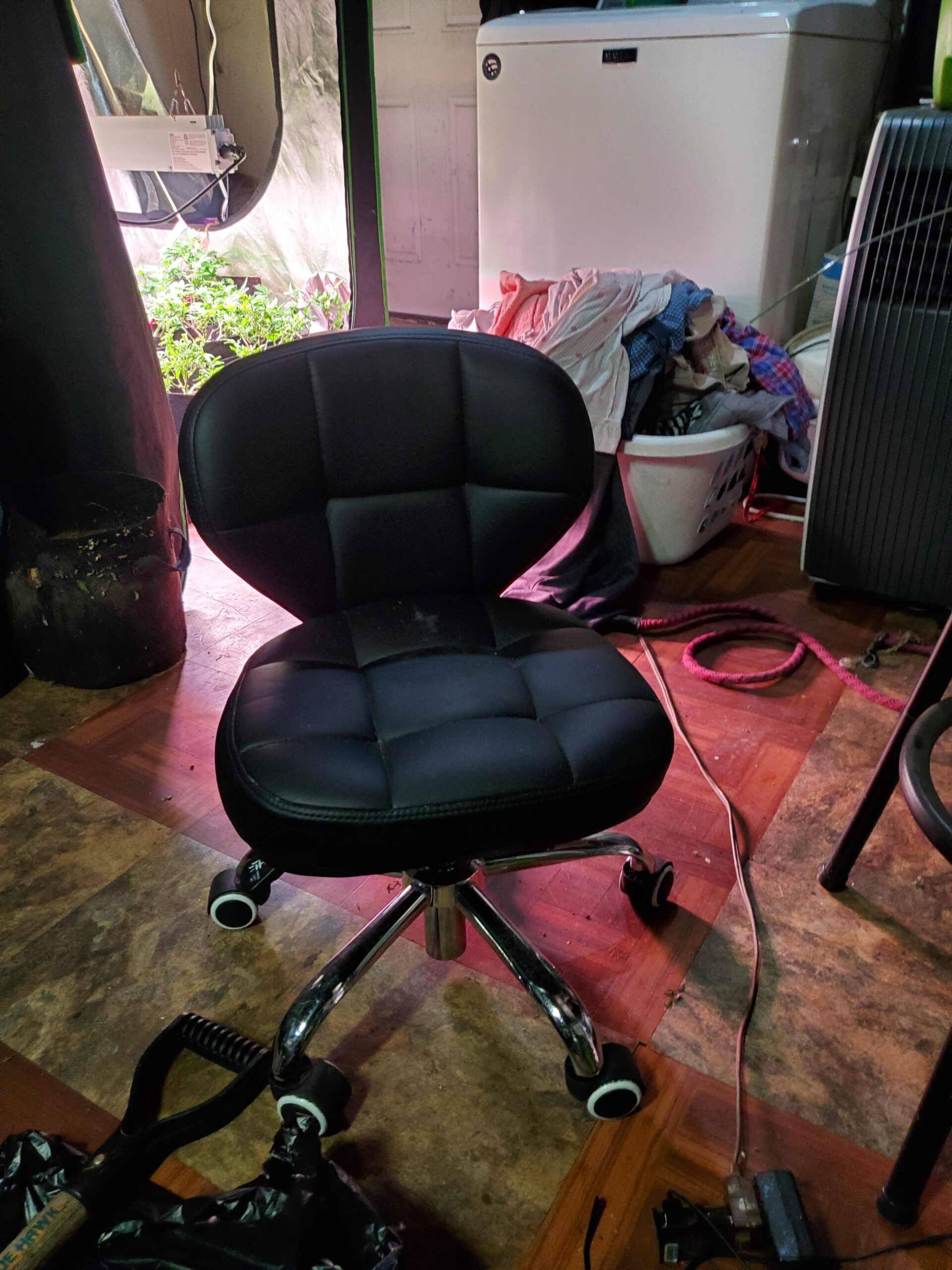 Nail Stool Bar Spa Salon Pedicure Short Chair Adjustable 13.5'' to 15.5'' Black/Cappuccino/Creme/White/Grey/Dark Brown (Dark Brown ST24) customer photo 2