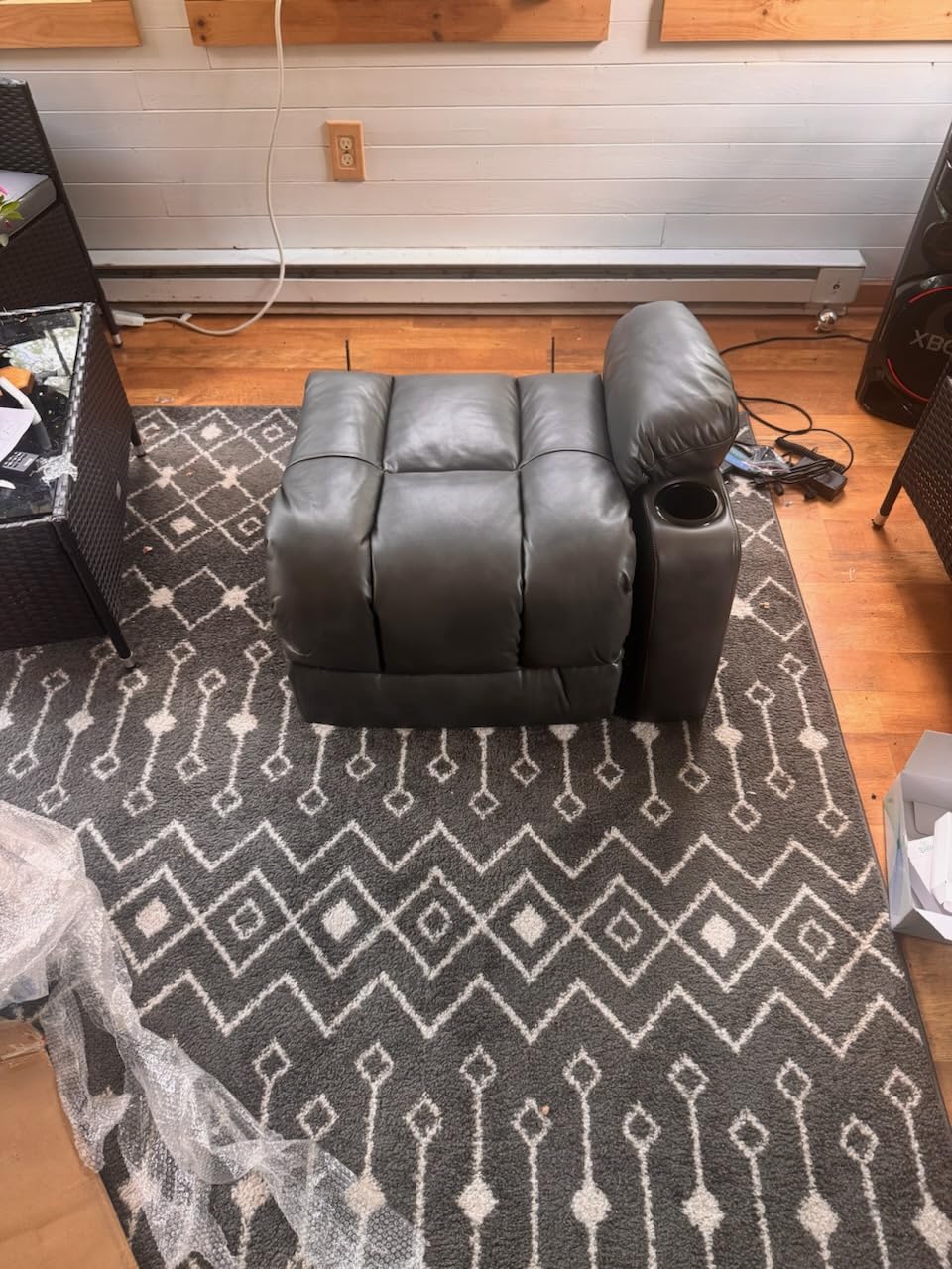 PARKOL Dual Motor Power Lift Recliner Chair for Elderly, 180-Degree Infinite Position Lay Flat Leather Recliner Chairs, with Massage and Heating, USB & Type-C Port and Remote Brown customer photo 2