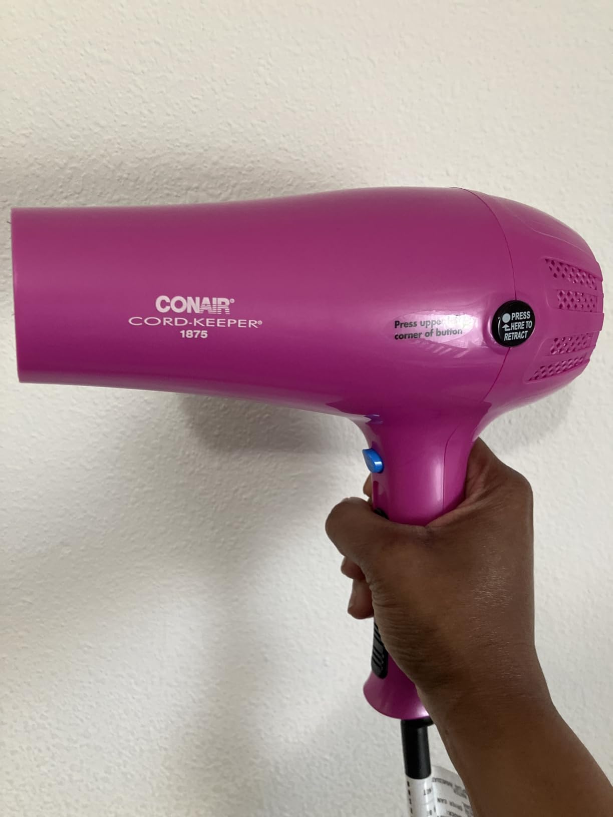 Conair Hair Dryer with Diffuser & Concentrator, 1875W, Matte Light Pink customer photo 2