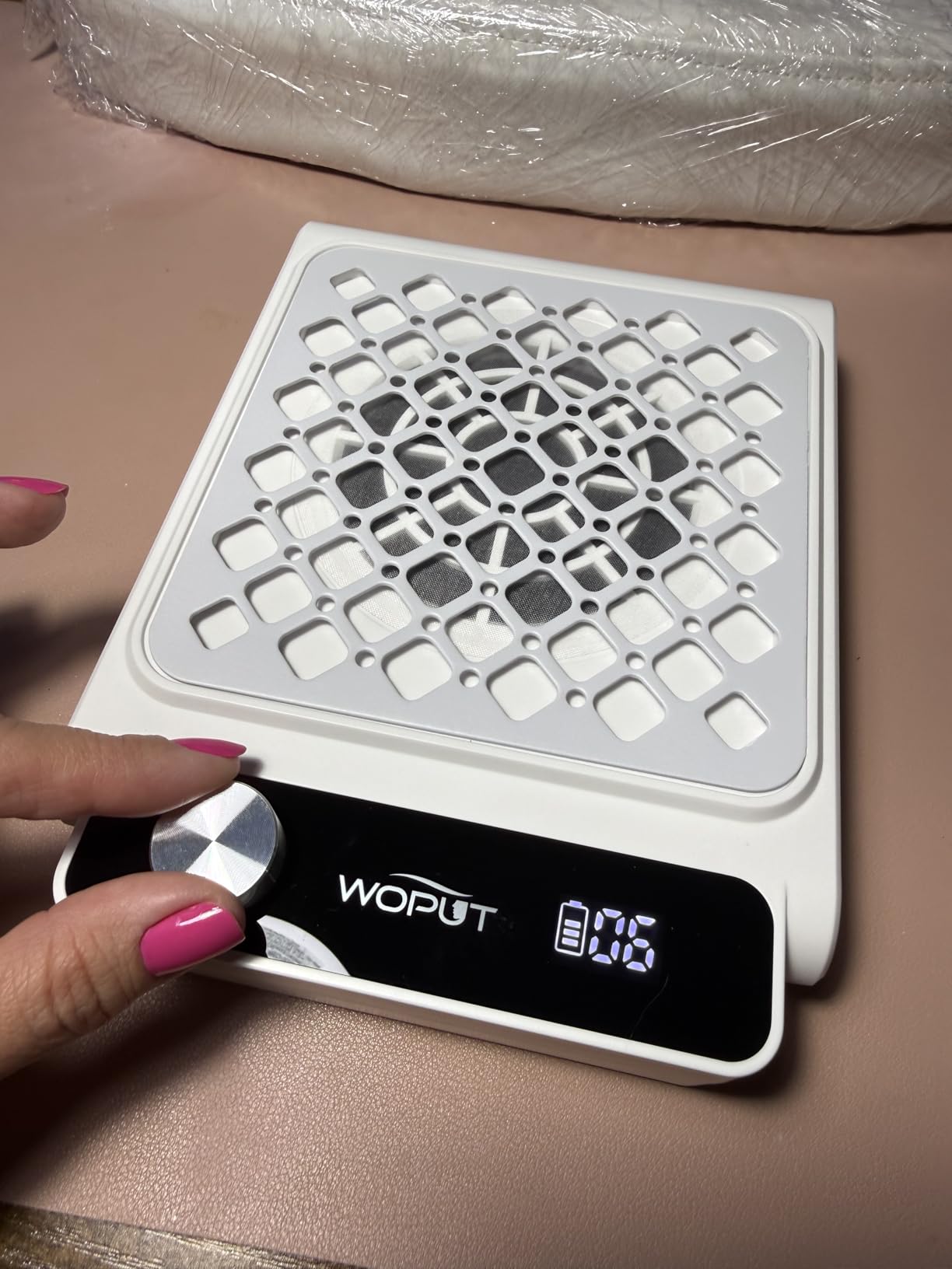 Nail Dust Collector, 2026 Upgrade 2800PA Professional Foldable Nail Vacuum Dust Collector Fan with Filter Papers (30 Pcs) for Acrylic Nail Polishing & Manicure at Nail Salon & Home - White customer photo 2