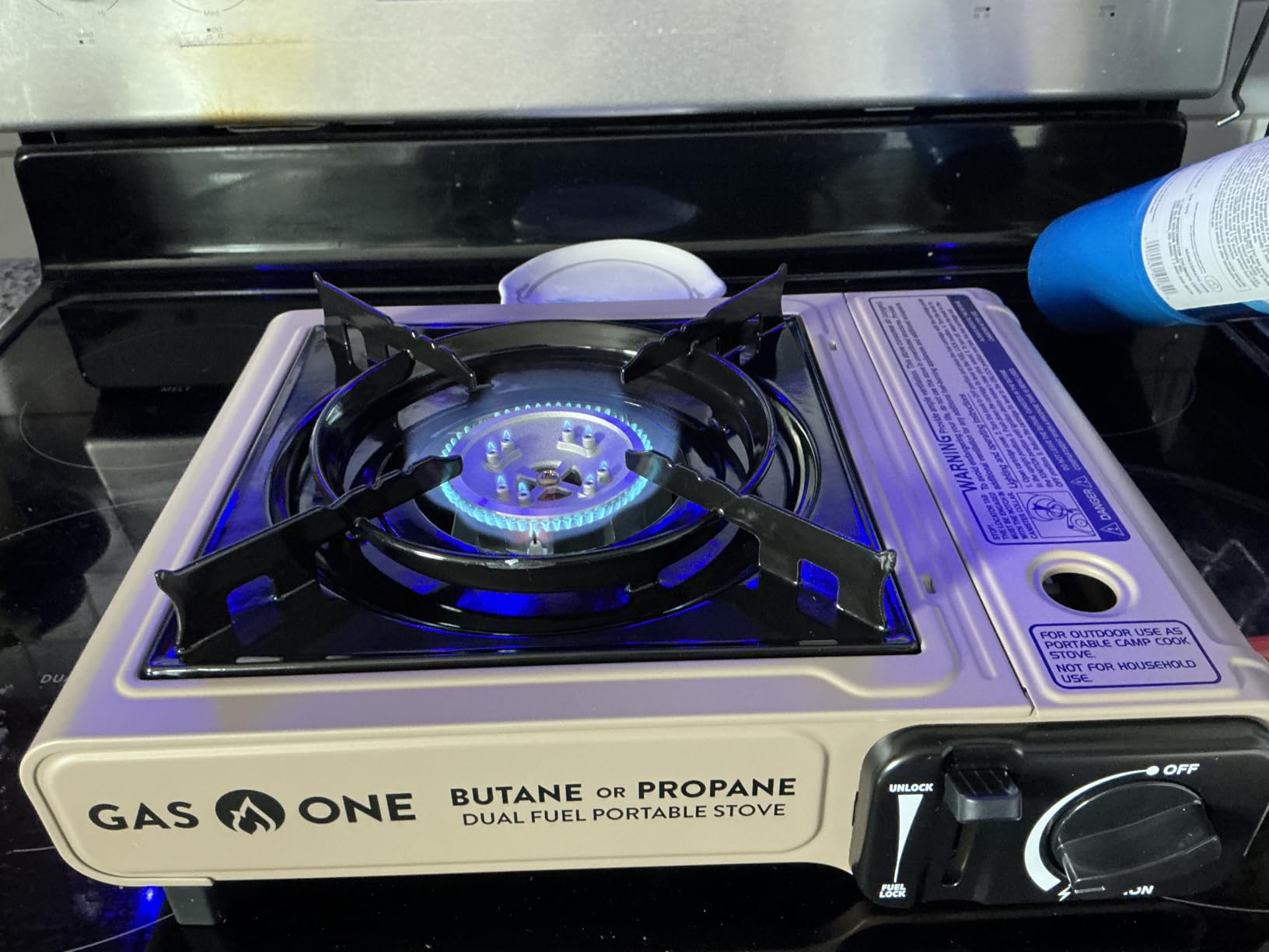 GasOne GS-3400P-KIT Propane or Butane Gas Stove with Flat Top Griddle Included - Dual Fuel Propane Grill customer photo 2